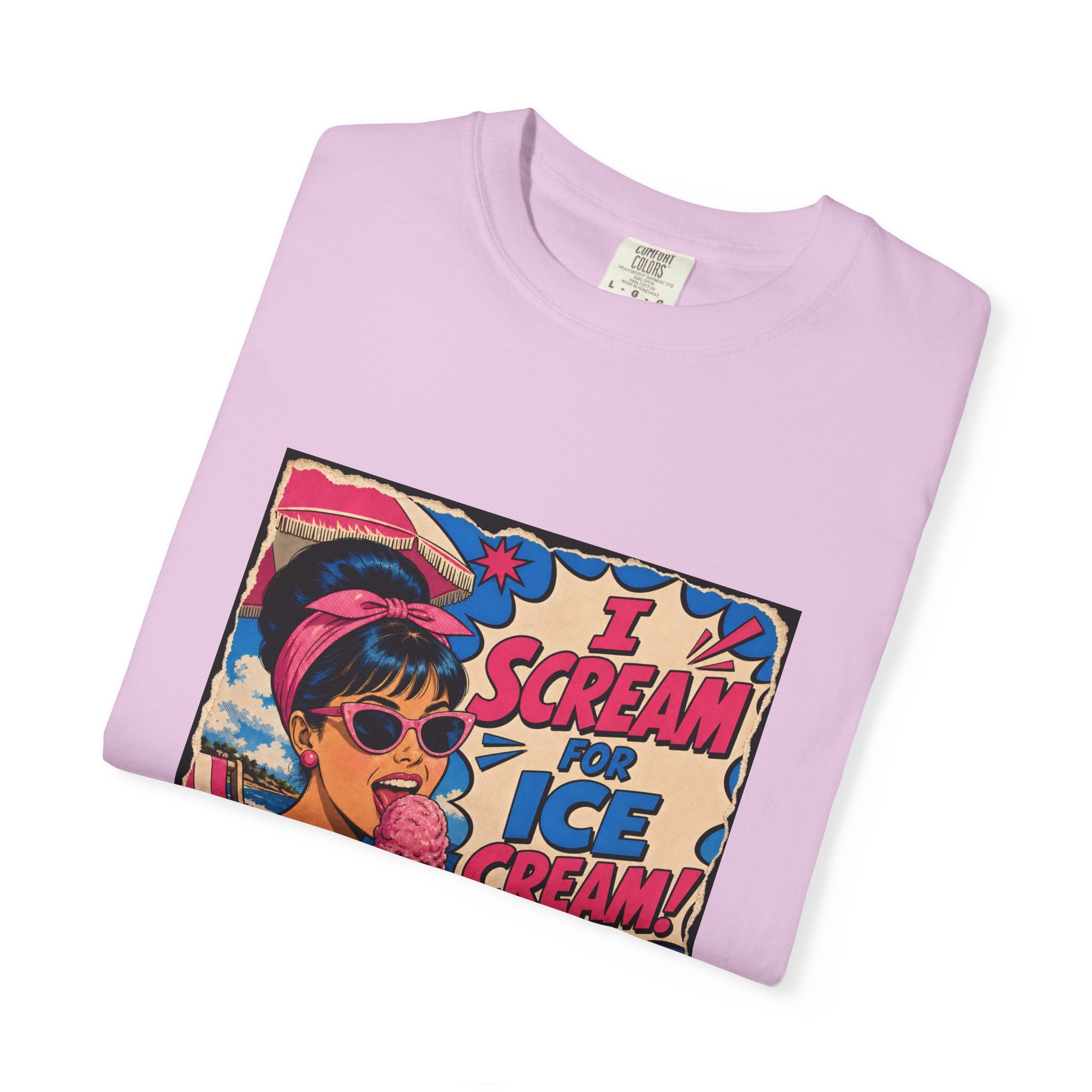 Pop Art Women's Tee- I Scream For Ice Cream Retro Graphic Tee