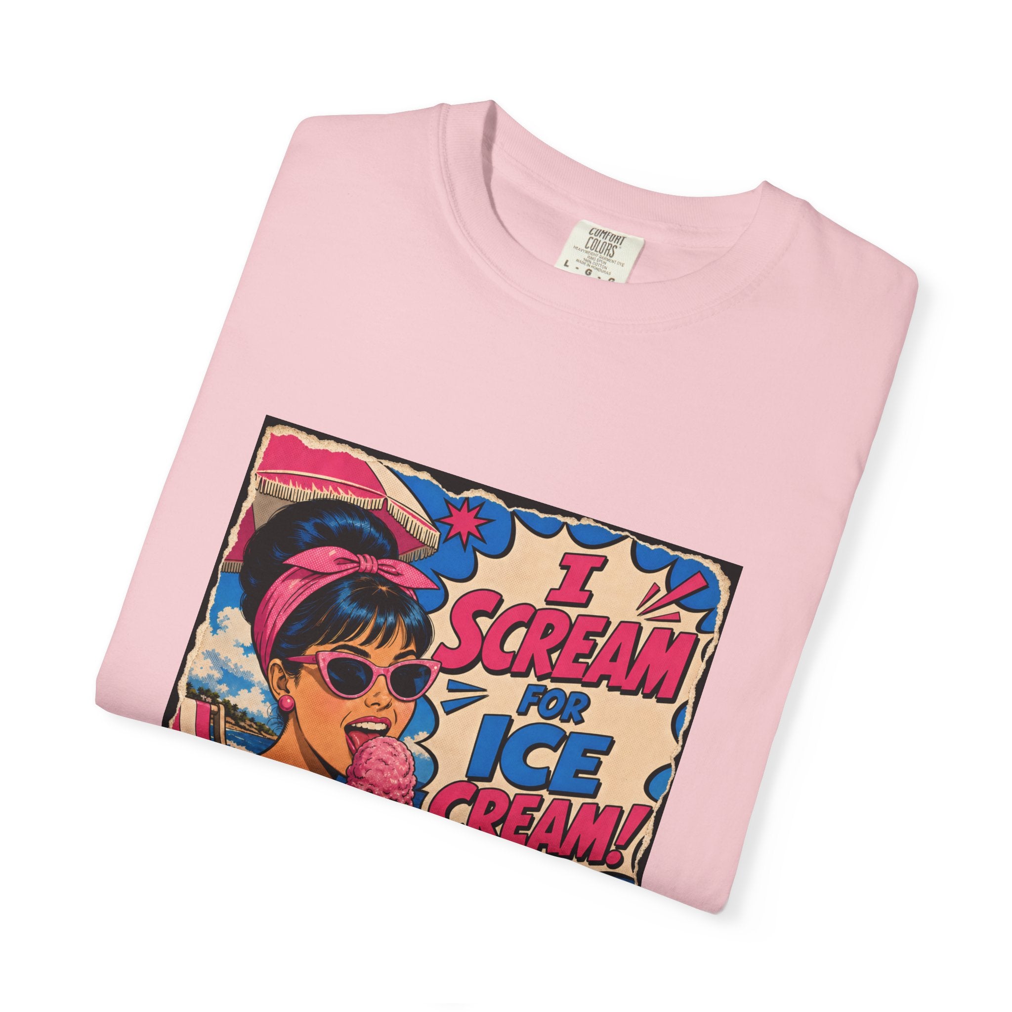 Pop Art Women's Tee- I Scream For Ice Cream Retro Graphic Tee