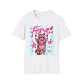 Feral Retro Raccoon Graphic T-Shirt — Pink Neon Vintage Vibe