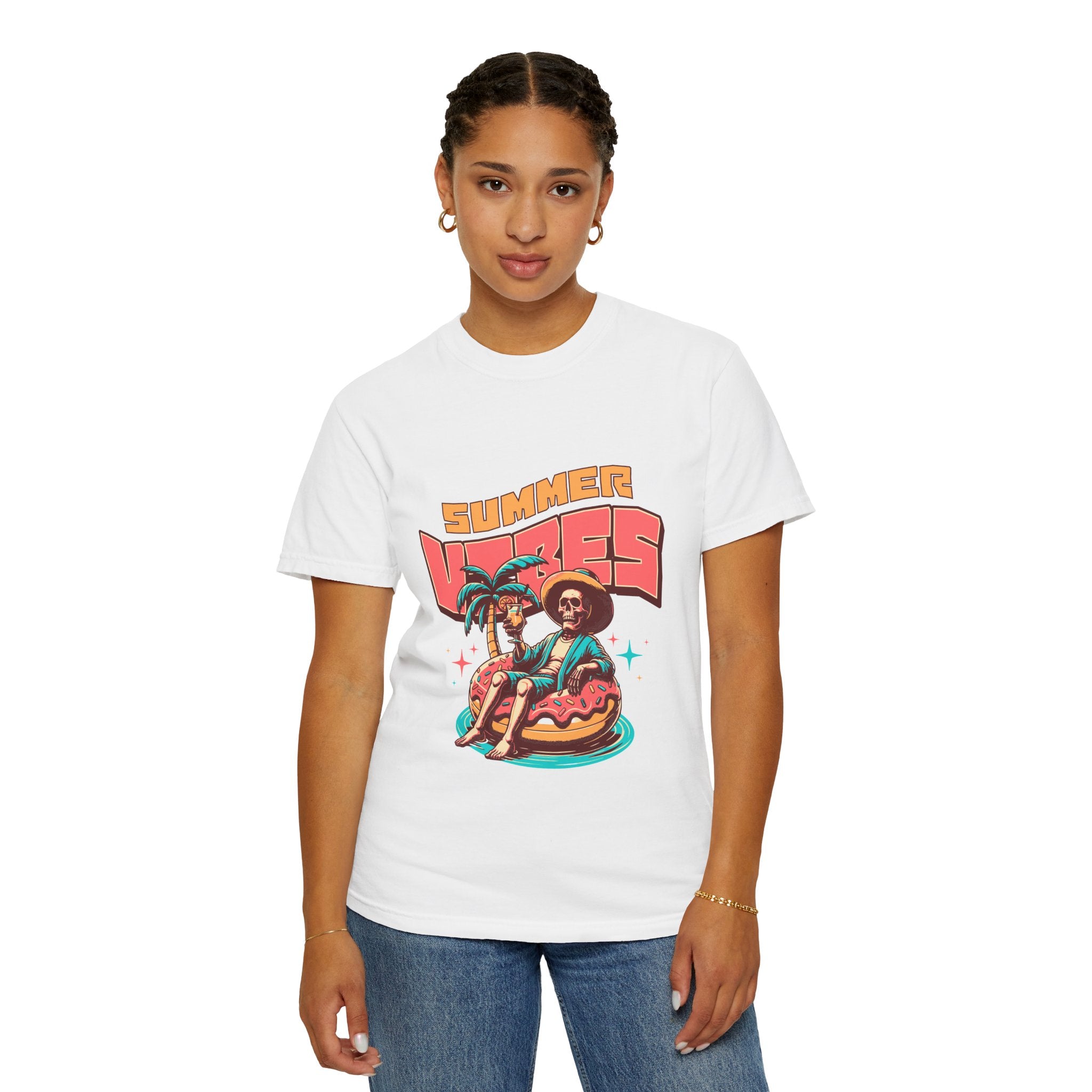 Summer Vibes T-Shirt — Retro Beach Graphic Tee featuring 'Summer Vibes'