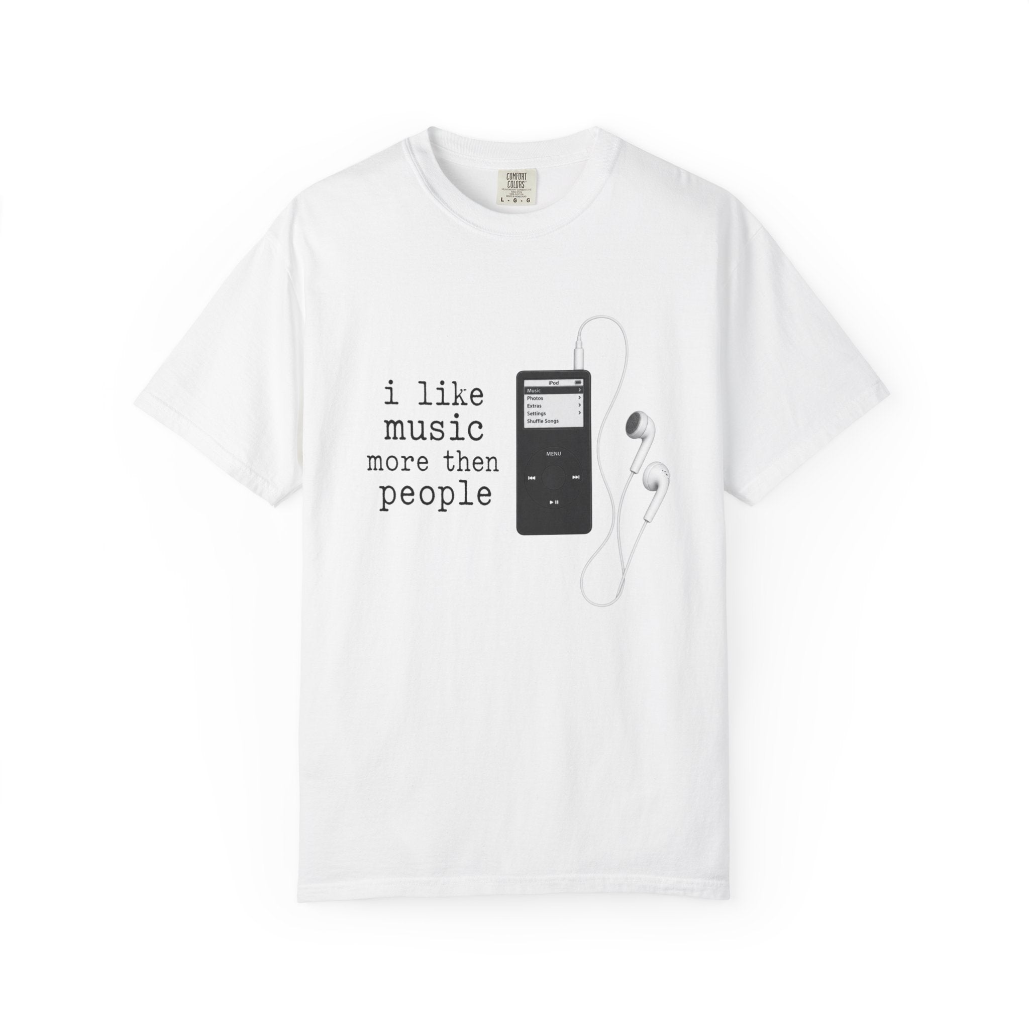 Music Lover T-Shirt — "I Like Music More Than People" Graphic Tee