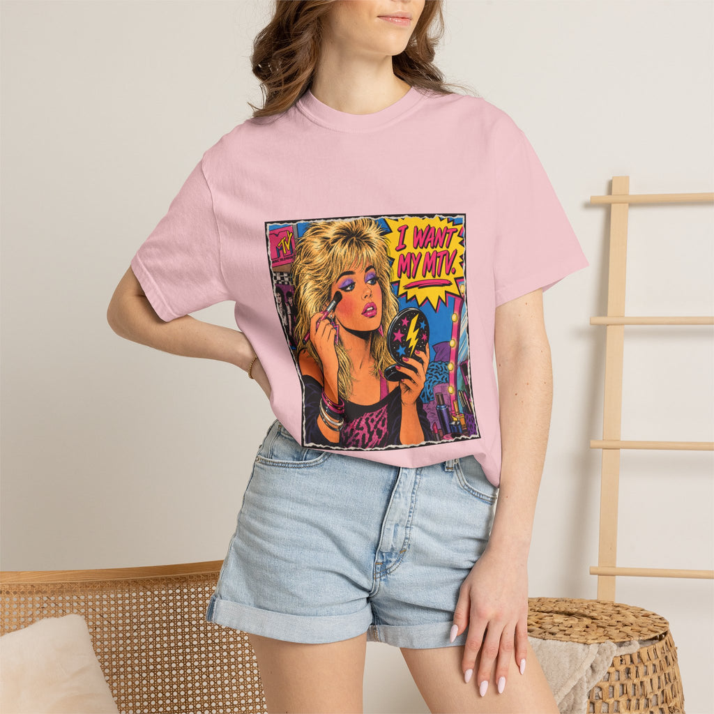 80s MTV Girl Graphic T-Shirt — Retro Makeup Vibes