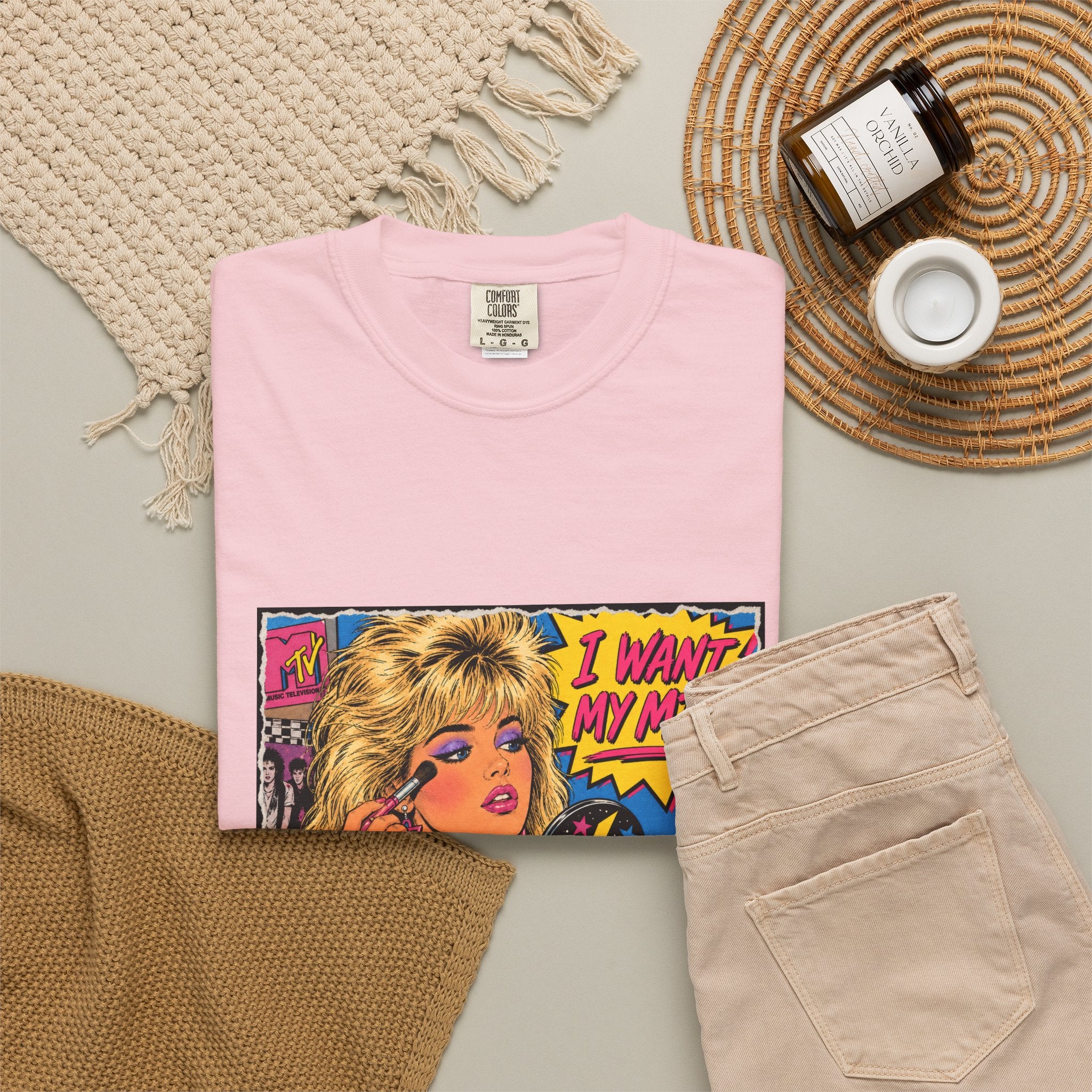 80s MTV Girl Graphic T-Shirt — Retro Makeup Vibes