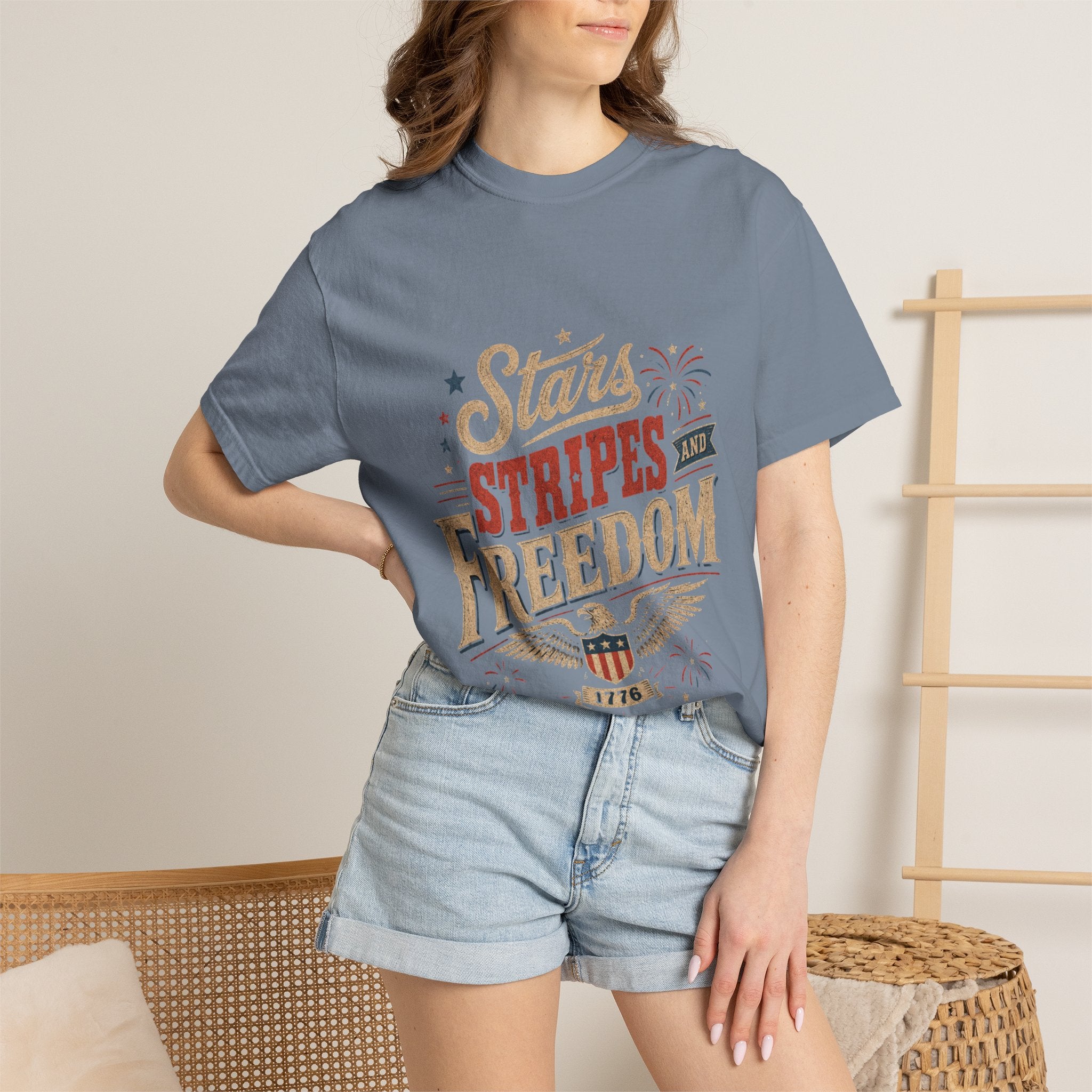 Women's retro vibe patriotic shirt — Vintage Patriotic Fourth of July Tee
