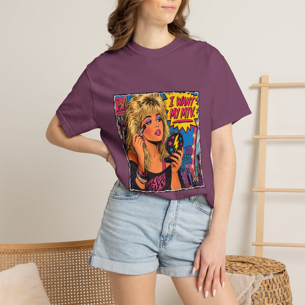 80s MTV Girl Graphic T-Shirt — Retro Makeup Vibes
