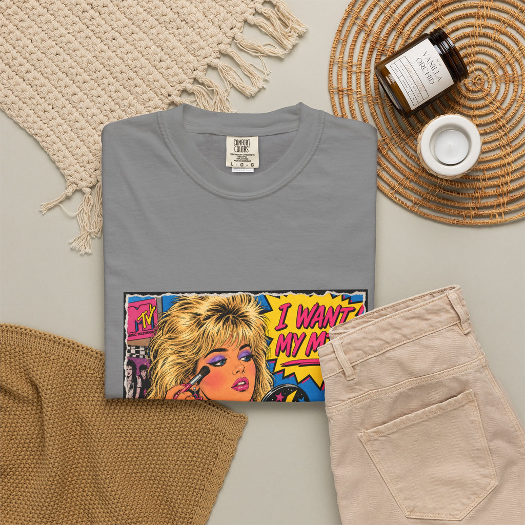 80s MTV Girl Graphic T-Shirt — Retro Makeup Vibes