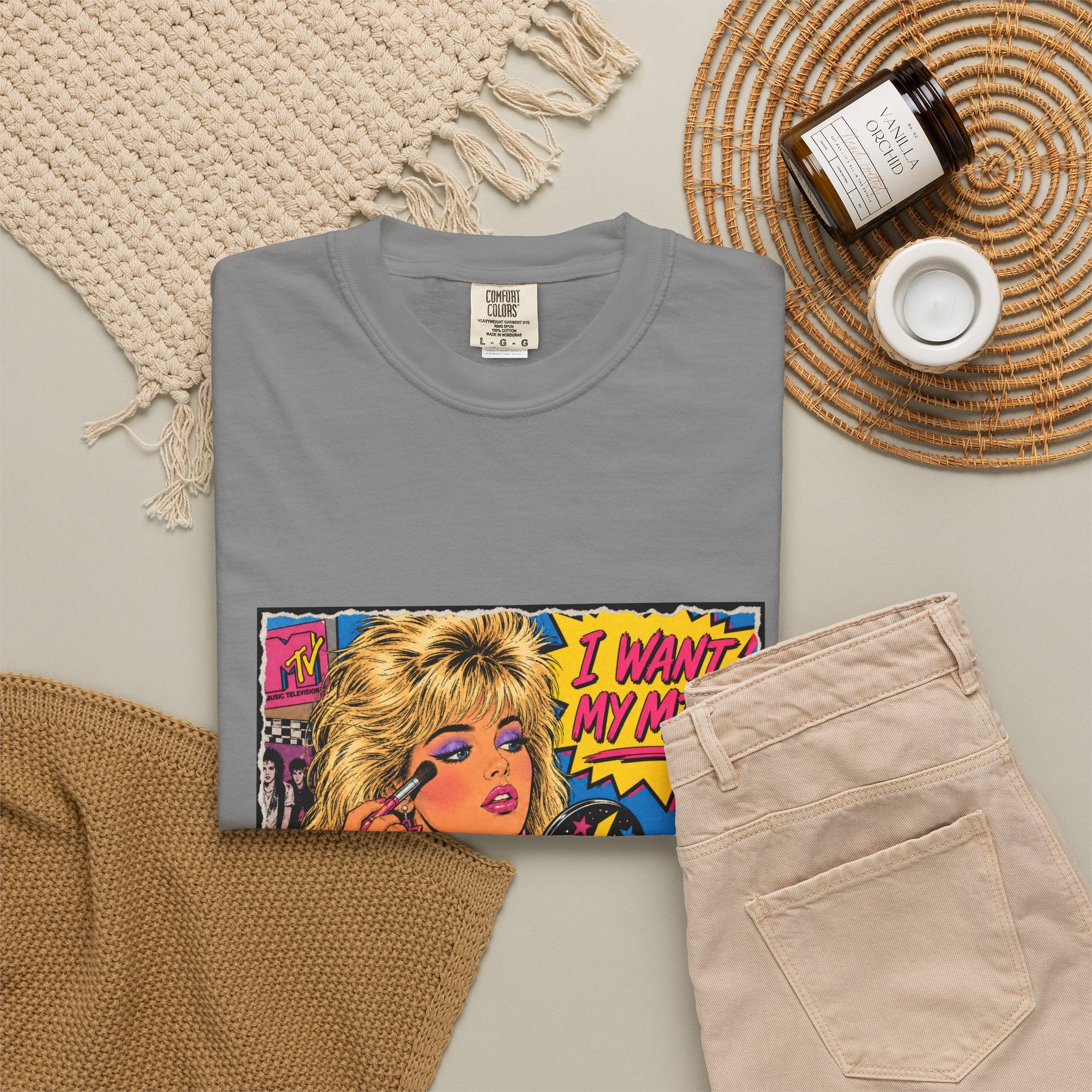 80s MTV Girl Graphic T-Shirt — Retro Makeup Vibes
