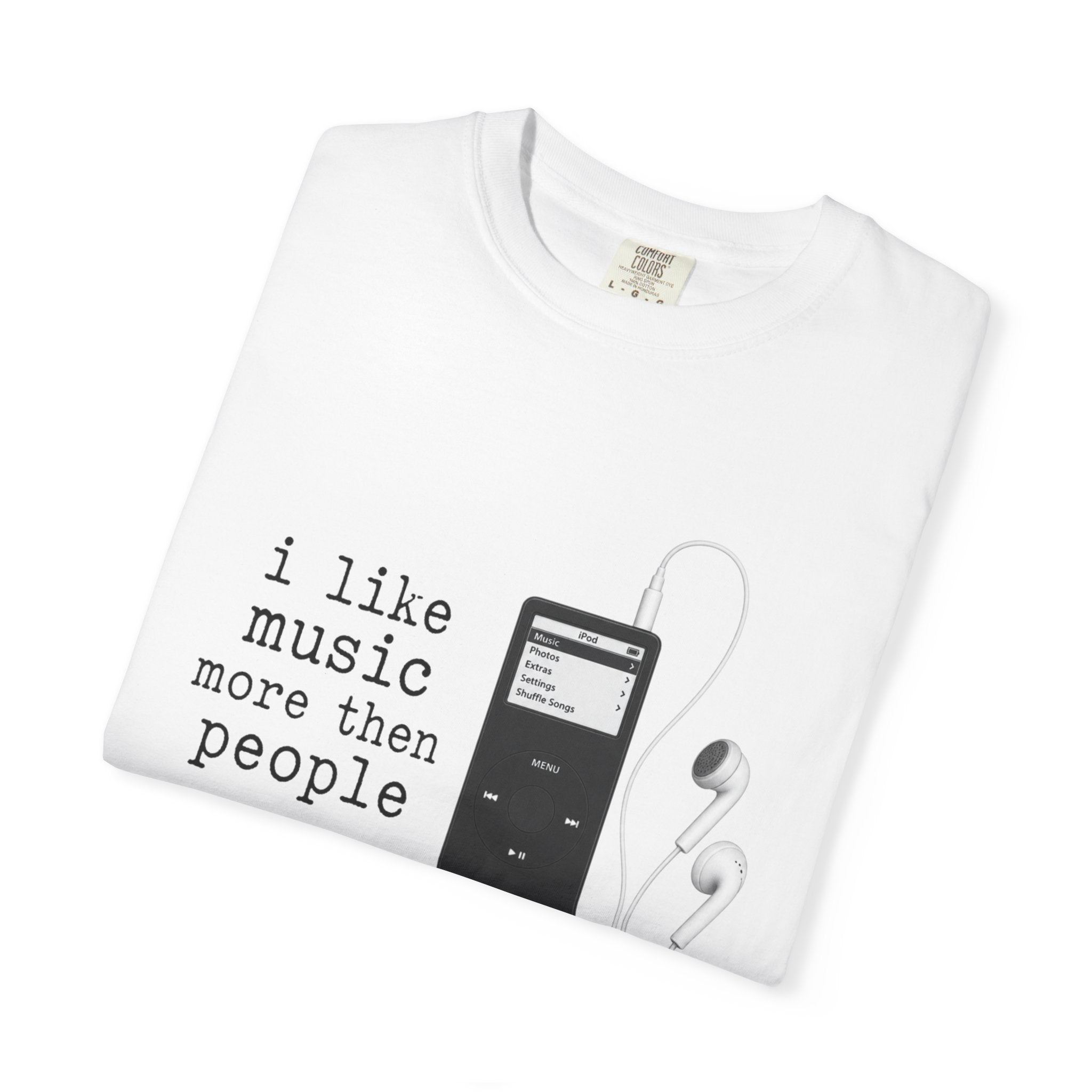 Music Lover T-Shirt — "I Like Music More Than People" Graphic Tee