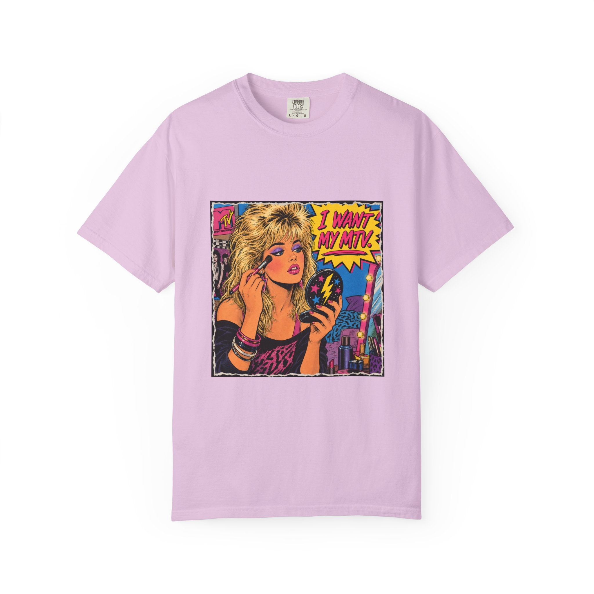 80s MTV Girl Graphic T-Shirt — Retro Makeup Vibes
