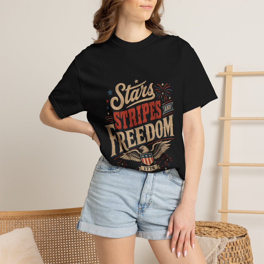 Women's retro vibe patriotic shirt — Vintage Patriotic Fourth of July Tee