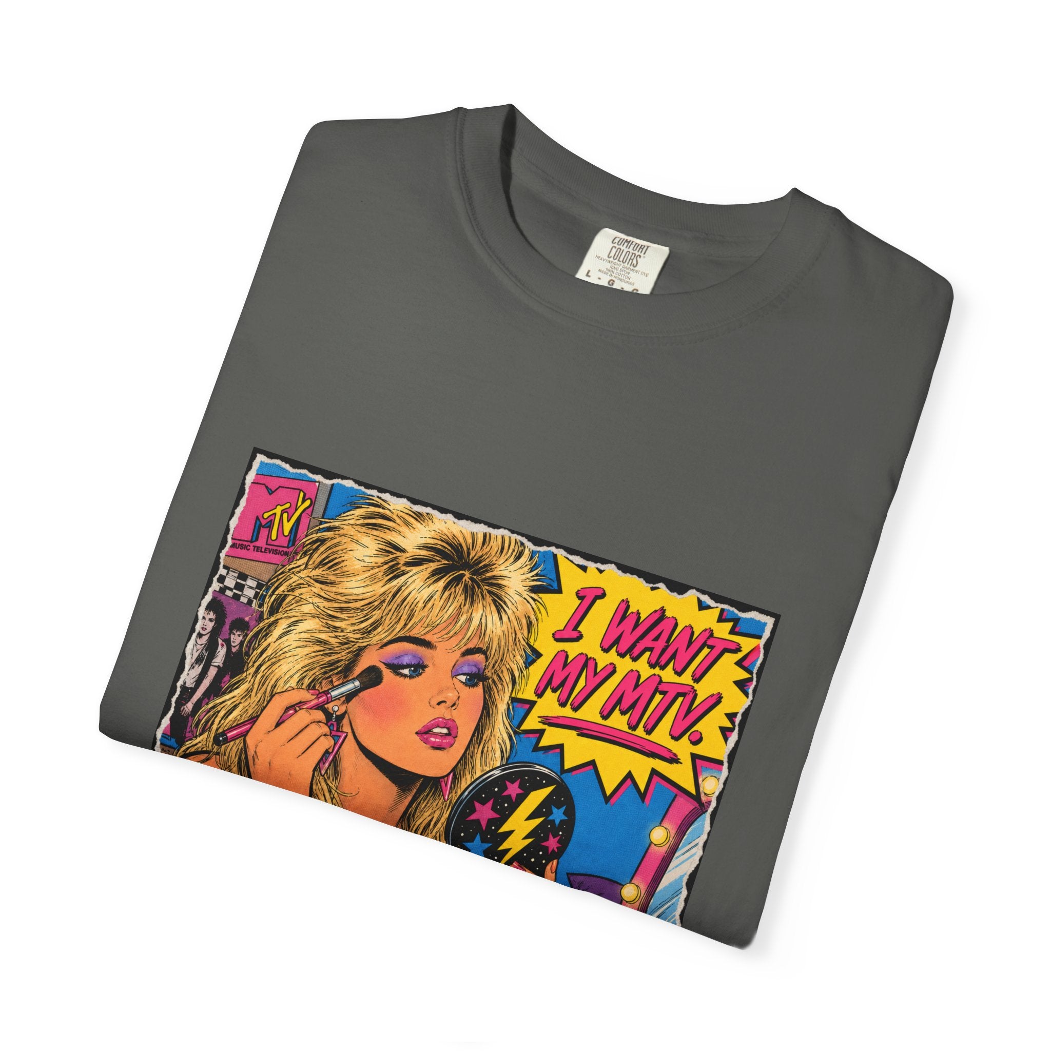 80s MTV Girl Graphic T-Shirt — Retro Makeup Vibes