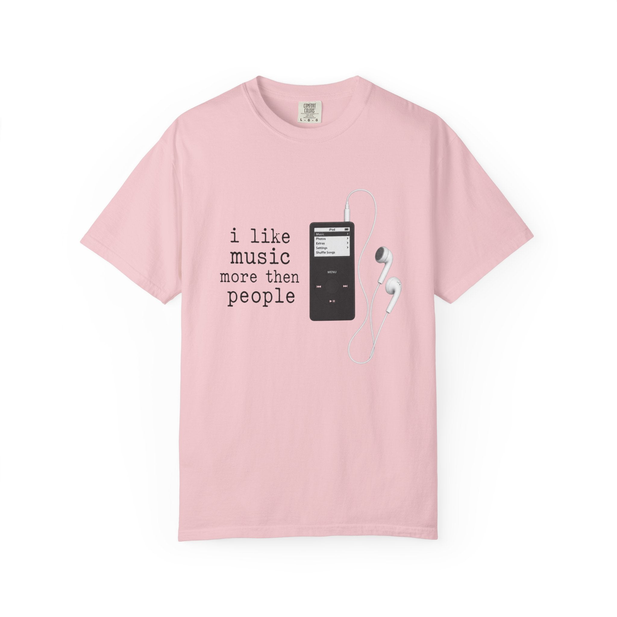 Music Lover T-Shirt — "I Like Music More Than People" Graphic Tee