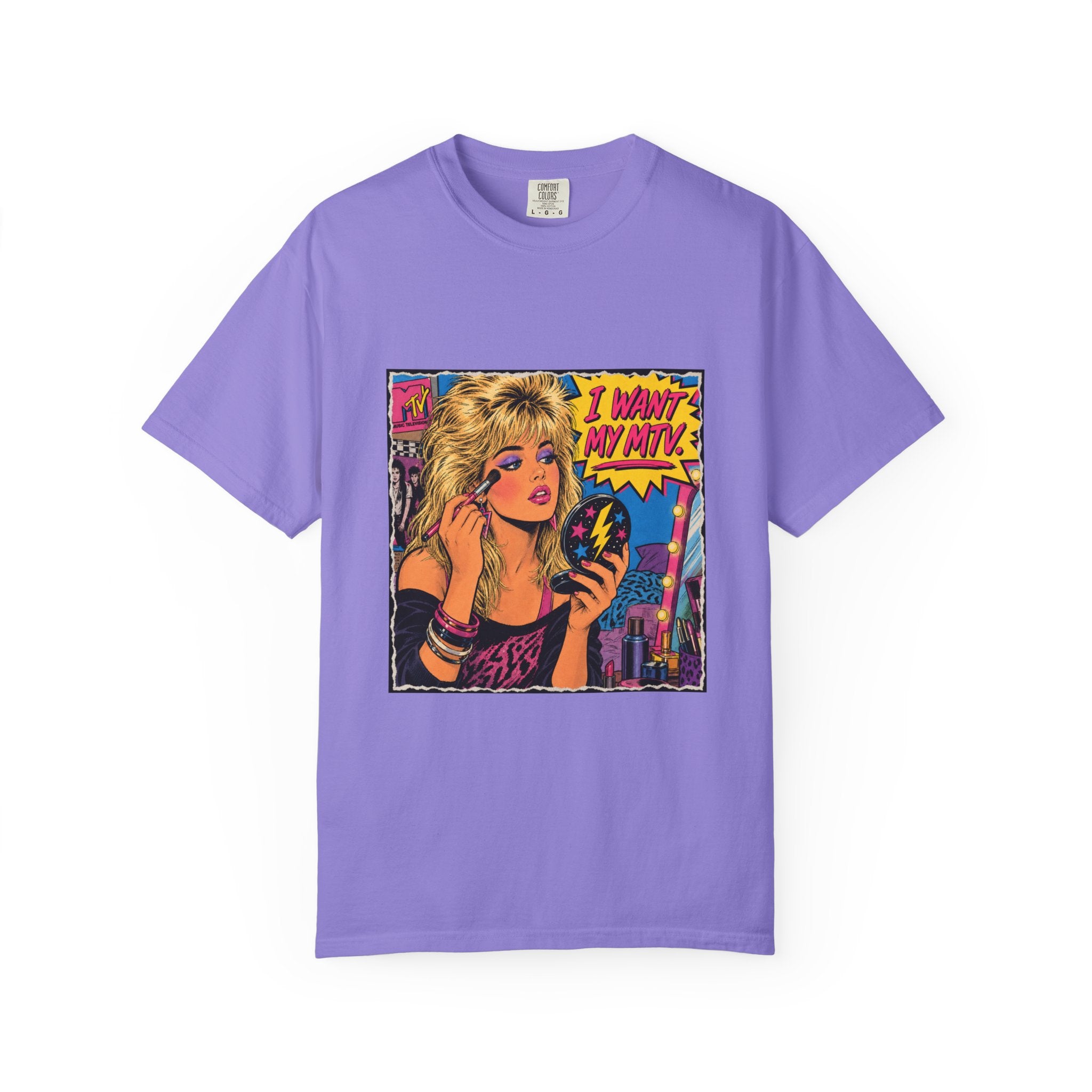 80s MTV Girl Graphic T-Shirt — Retro Makeup Vibes