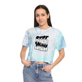 Tie-Dye Crop Tee — “Overthinking Solves Nothing” Retro Graphic