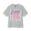 Easy Pink Tiger Tee — Retro Pastel Graphic T-Shirt