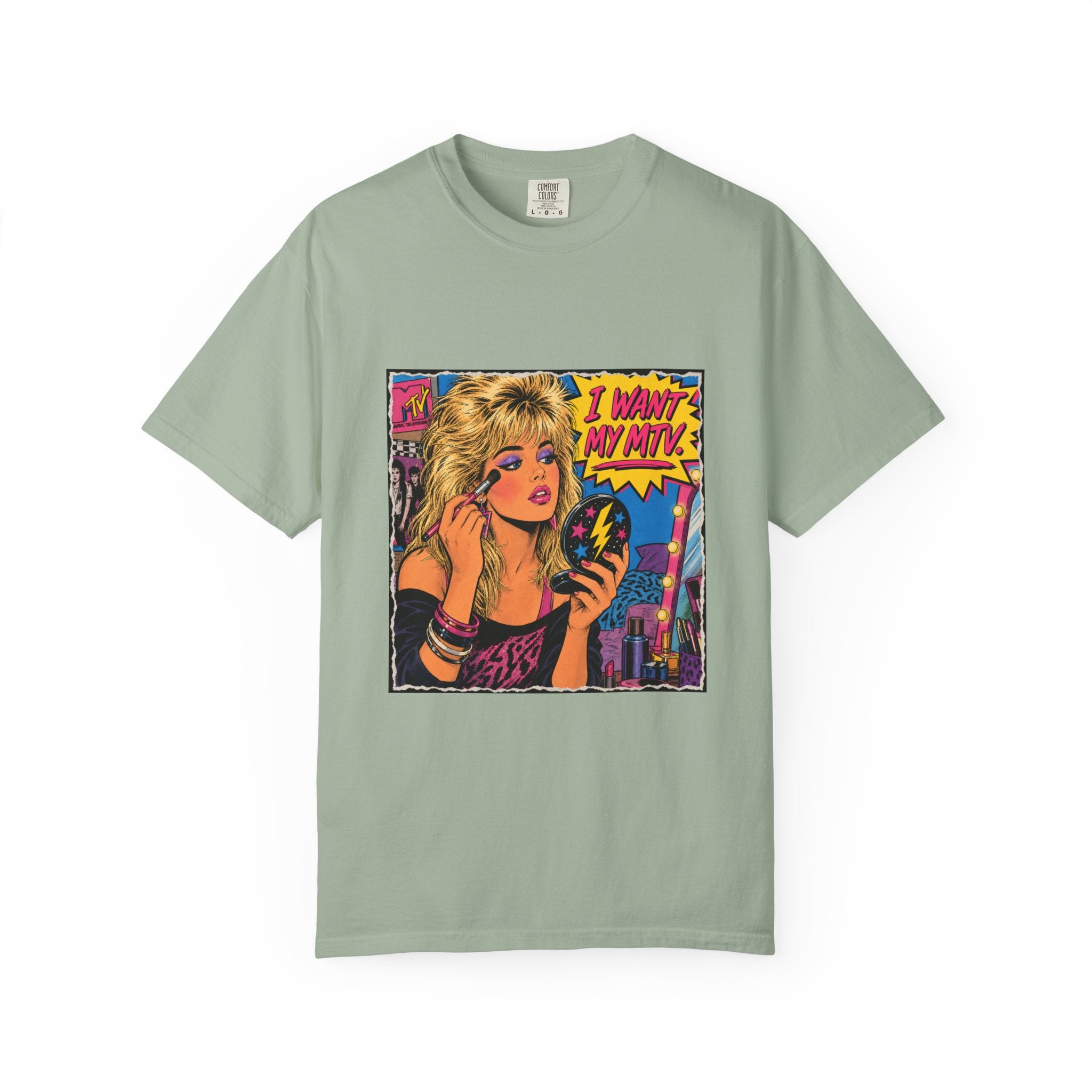 80s MTV Girl Graphic T-Shirt — Retro Makeup Vibes