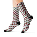 Cherry Pattern Sublimation Socks — Fun Fruit Crew Socks for Summer & Gifts