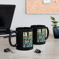 Black Coffee Mug - "In My Defense I Ran Out of Coffee" Retro