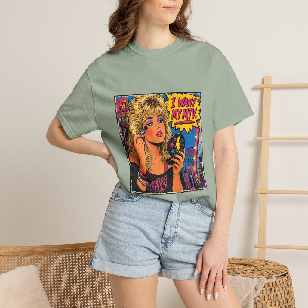 80s MTV Girl Graphic T-Shirt — Retro Makeup Vibes