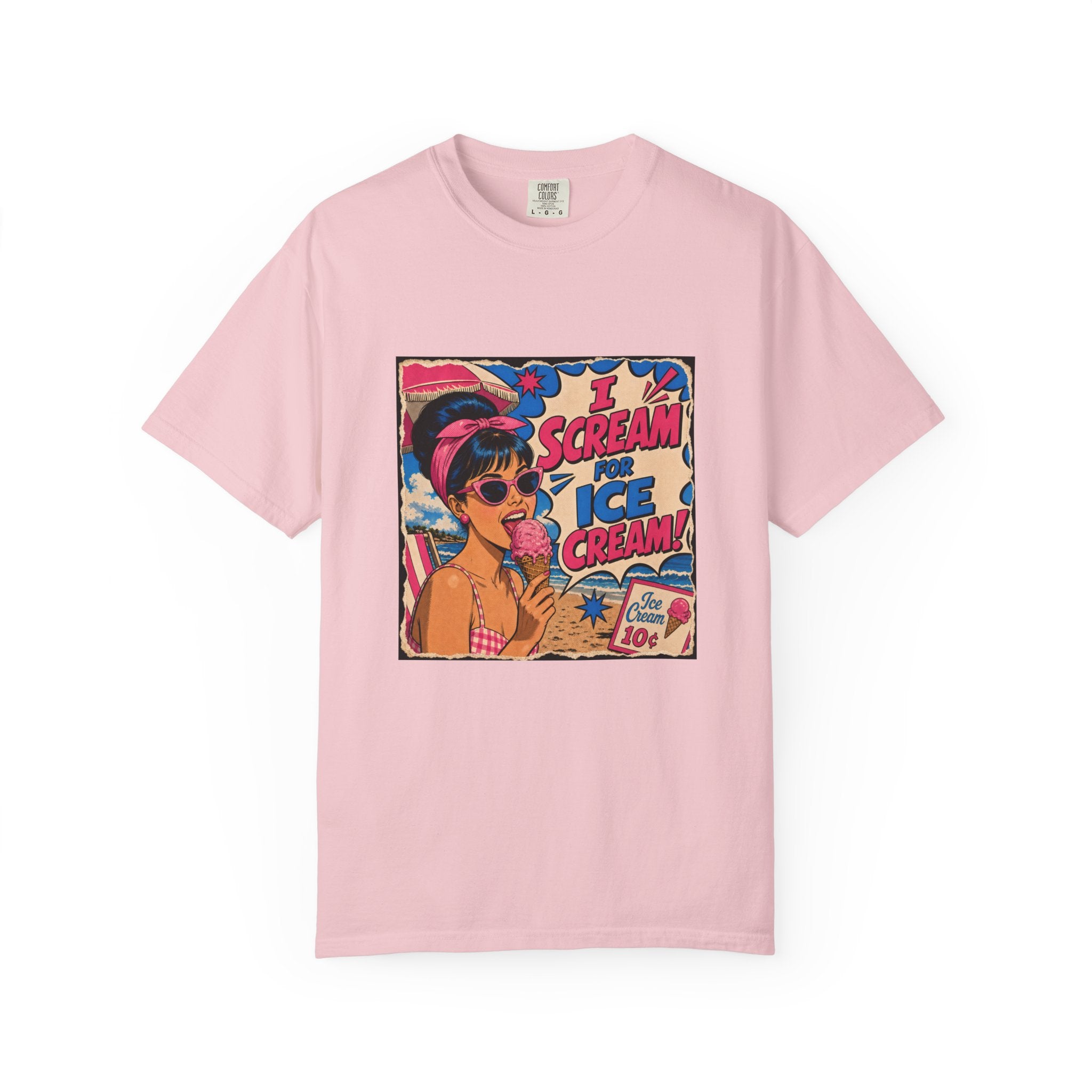 Pop Art Women's Tee- I Scream For Ice Cream Retro Graphic Tee