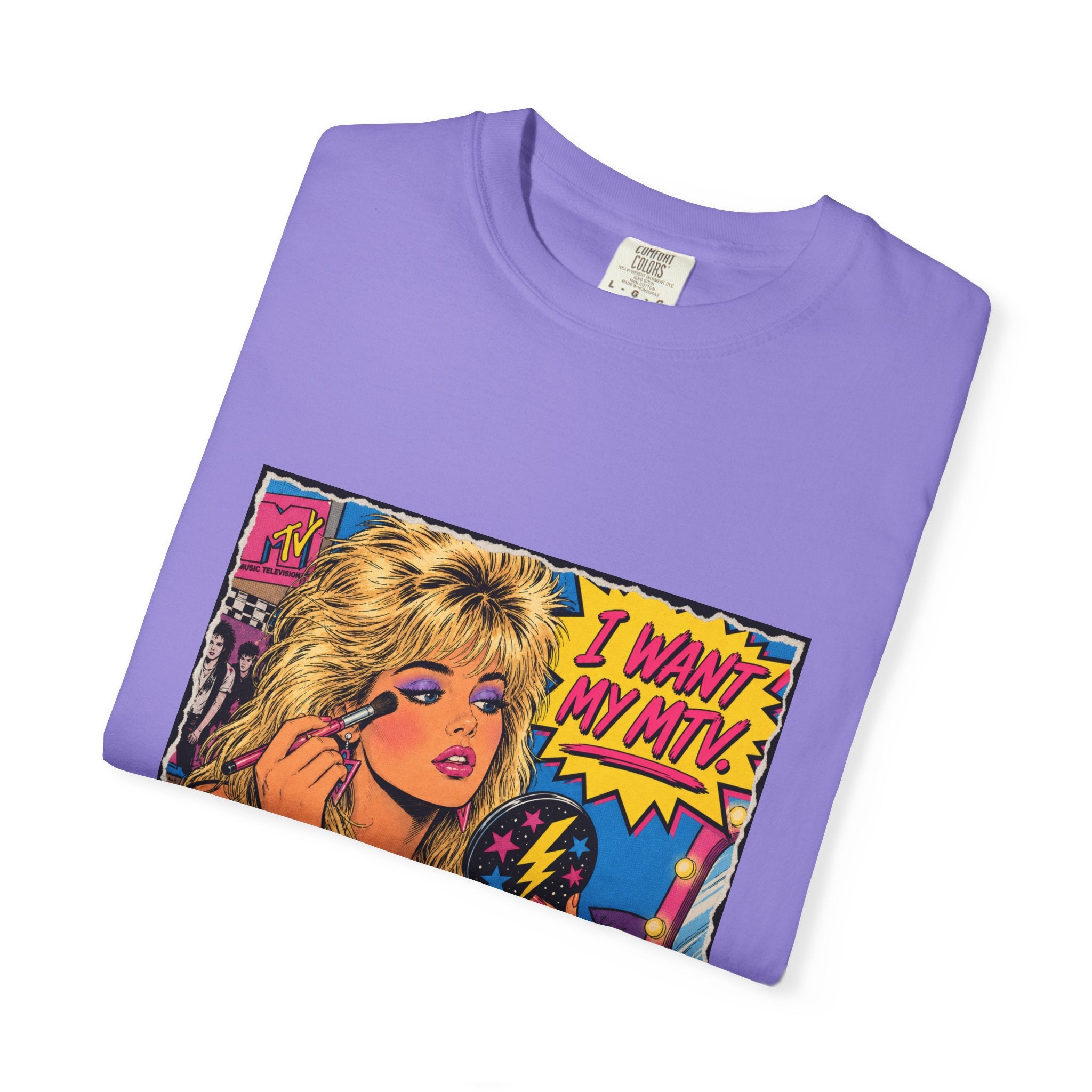80s MTV Girl Graphic T-Shirt — Retro Makeup Vibes