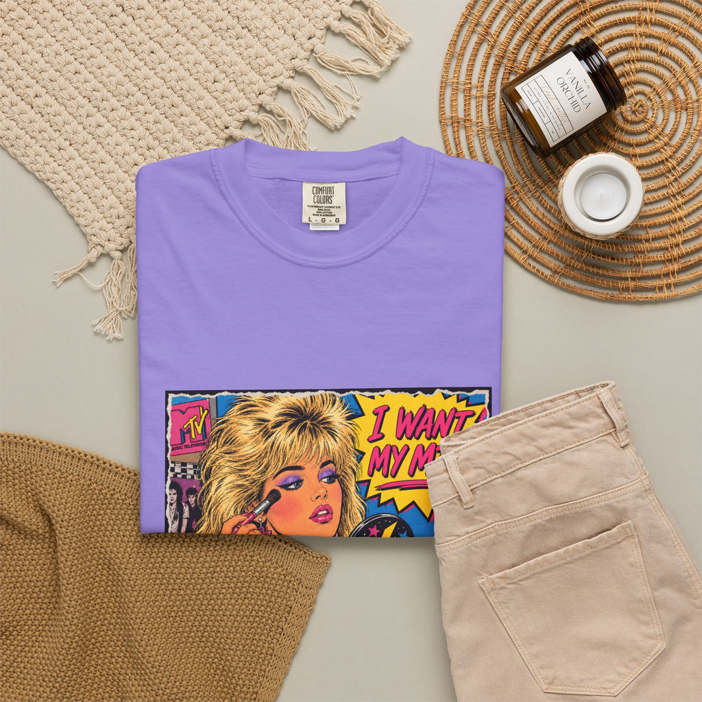 80s MTV Girl Graphic T-Shirt — Retro Makeup Vibes