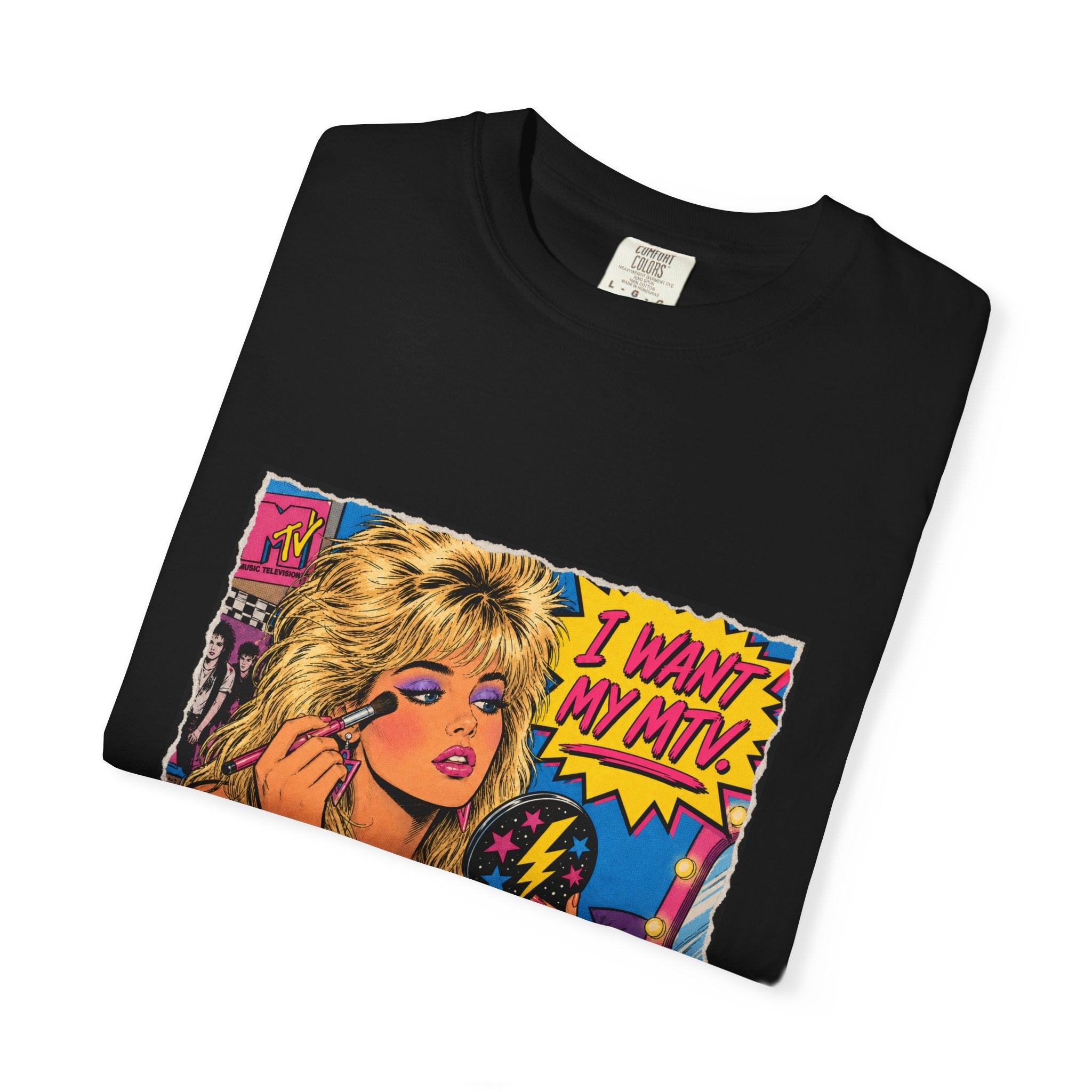 80s MTV Girl Graphic T-Shirt — Retro Makeup Vibes
