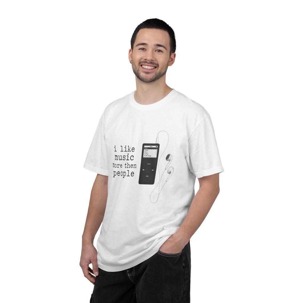 Music Lover T-Shirt — "I Like Music More Than People" Graphic Tee