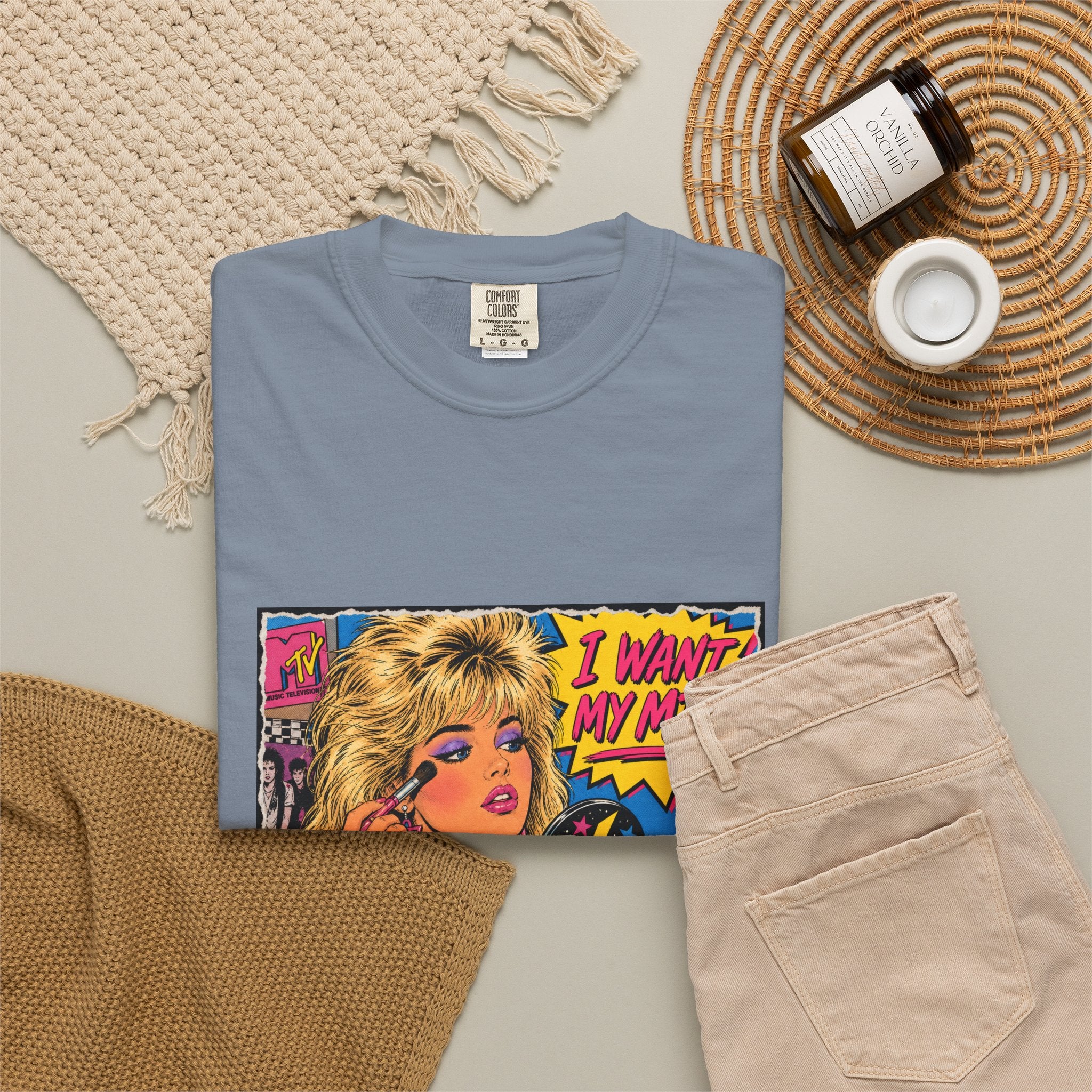 80s MTV Girl Graphic T-Shirt — Retro Makeup Vibes