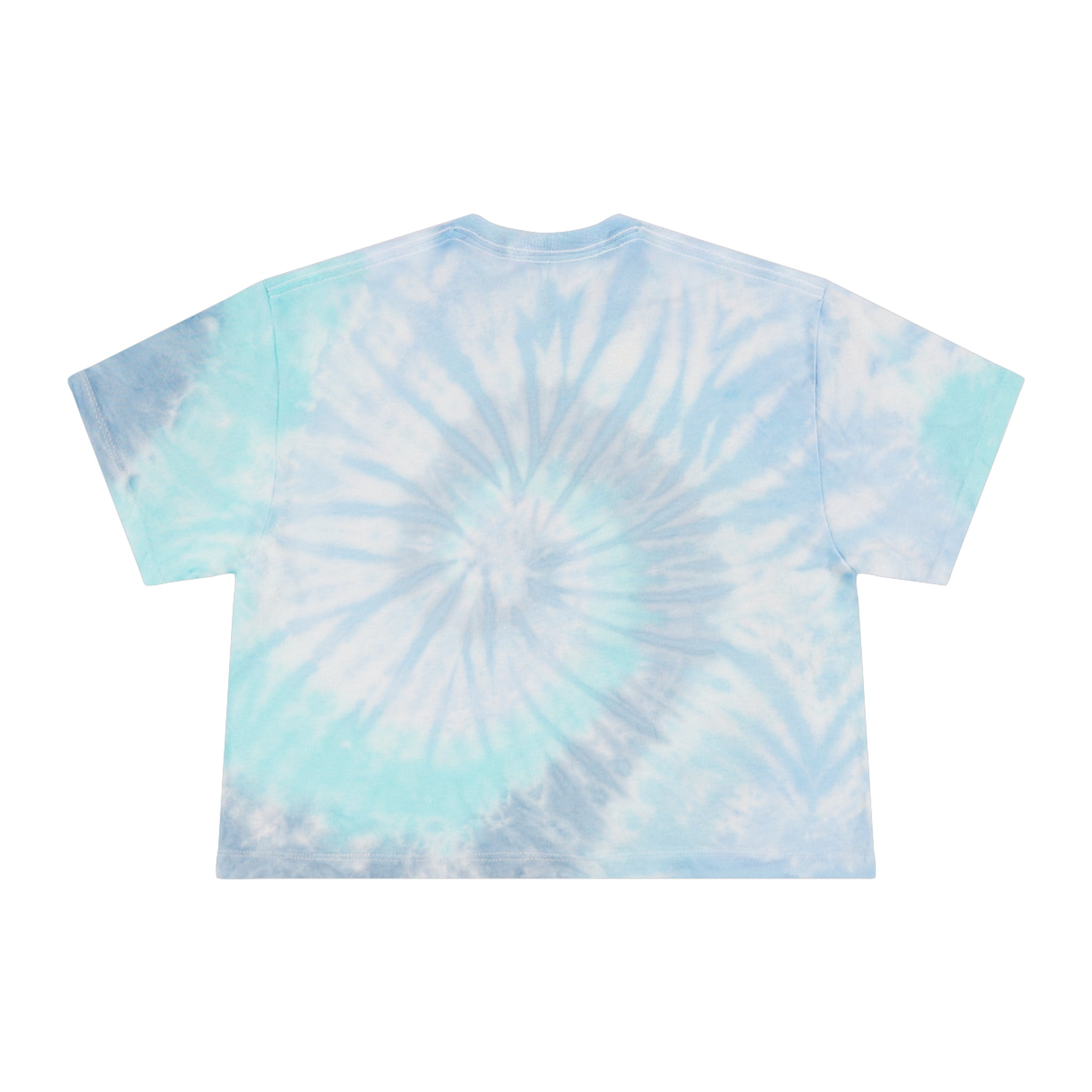 Tie-Dye Crop Tee — “Overthinking Solves Nothing” Retro Graphic
