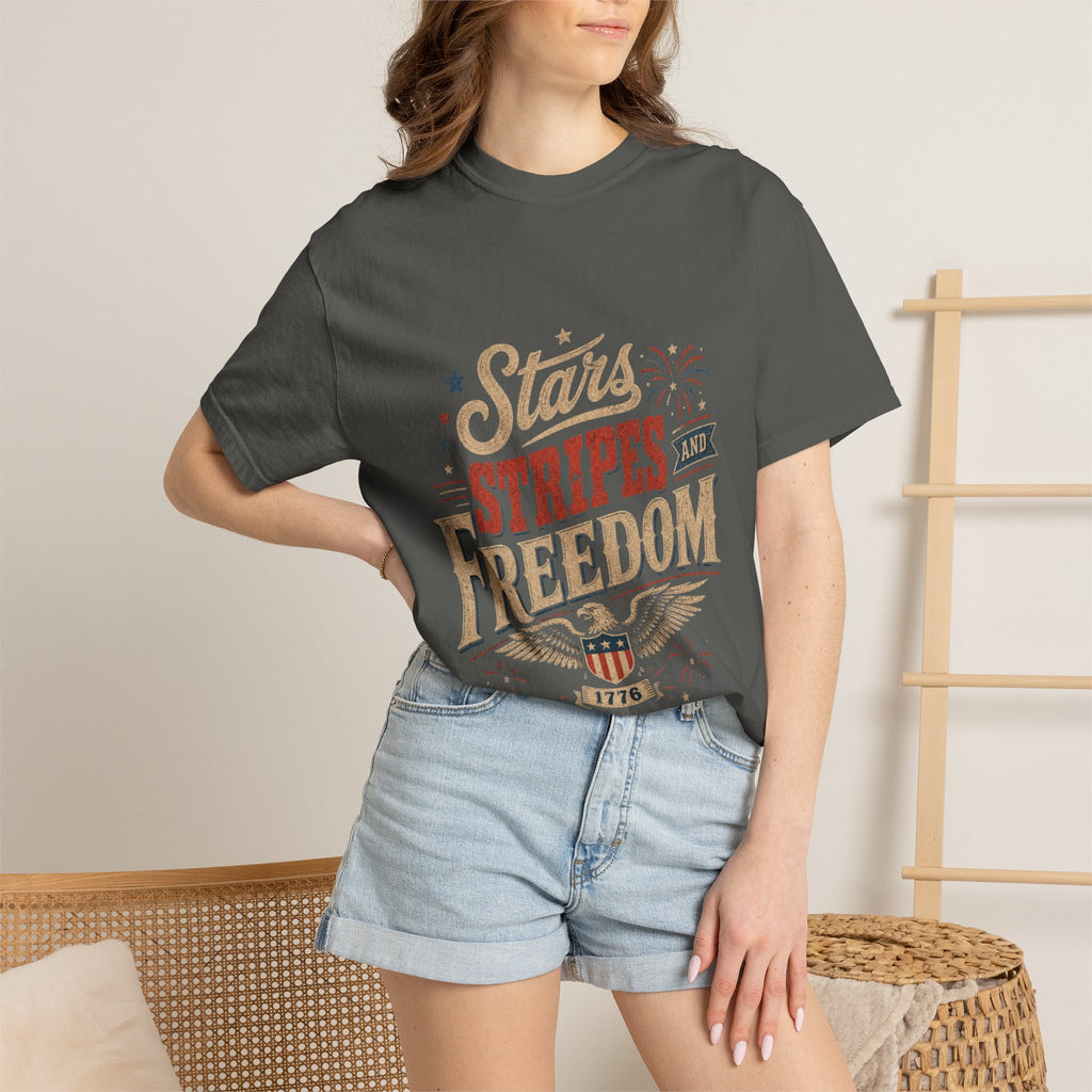 Women's retro vibe patriotic shirt — Vintage Patriotic Fourth of July Tee