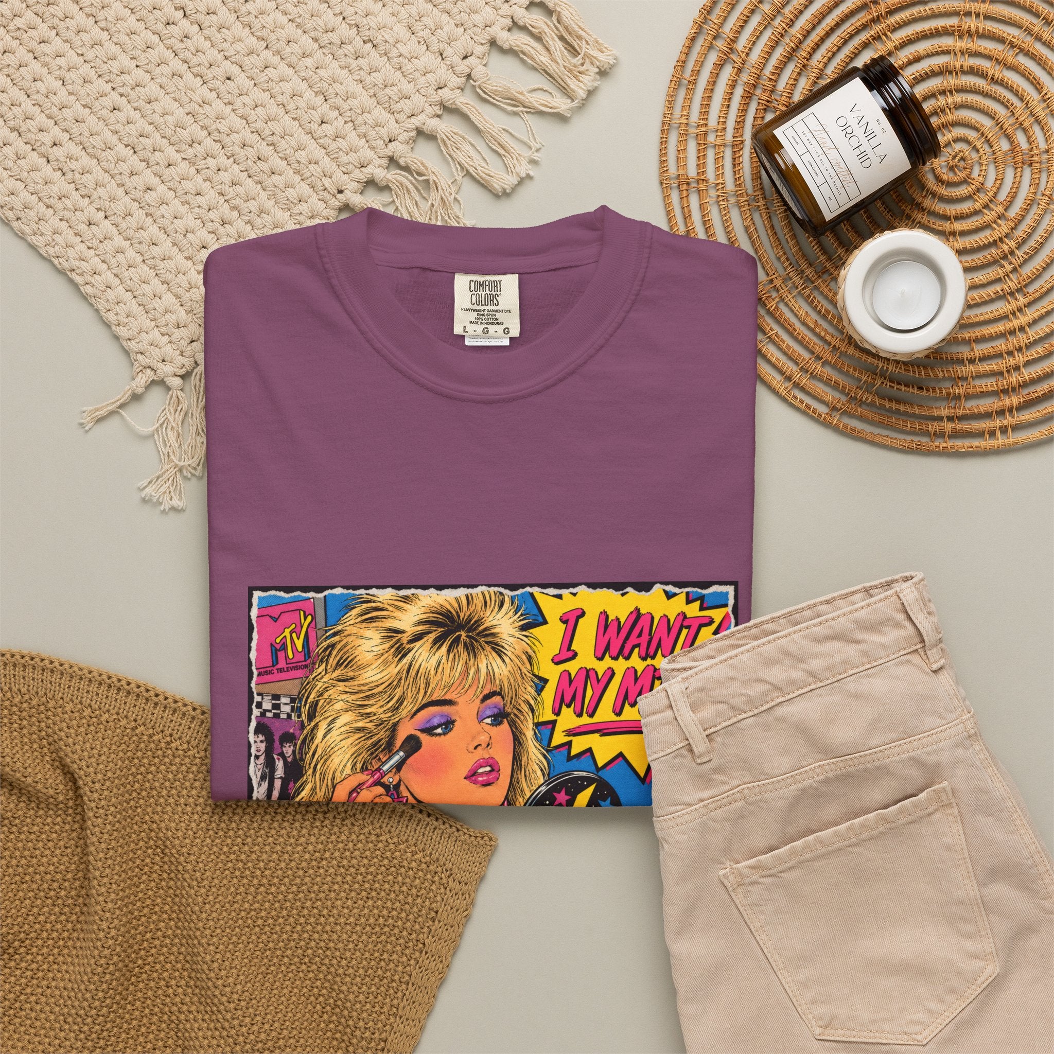 80s MTV Girl Graphic T-Shirt — Retro Makeup Vibes