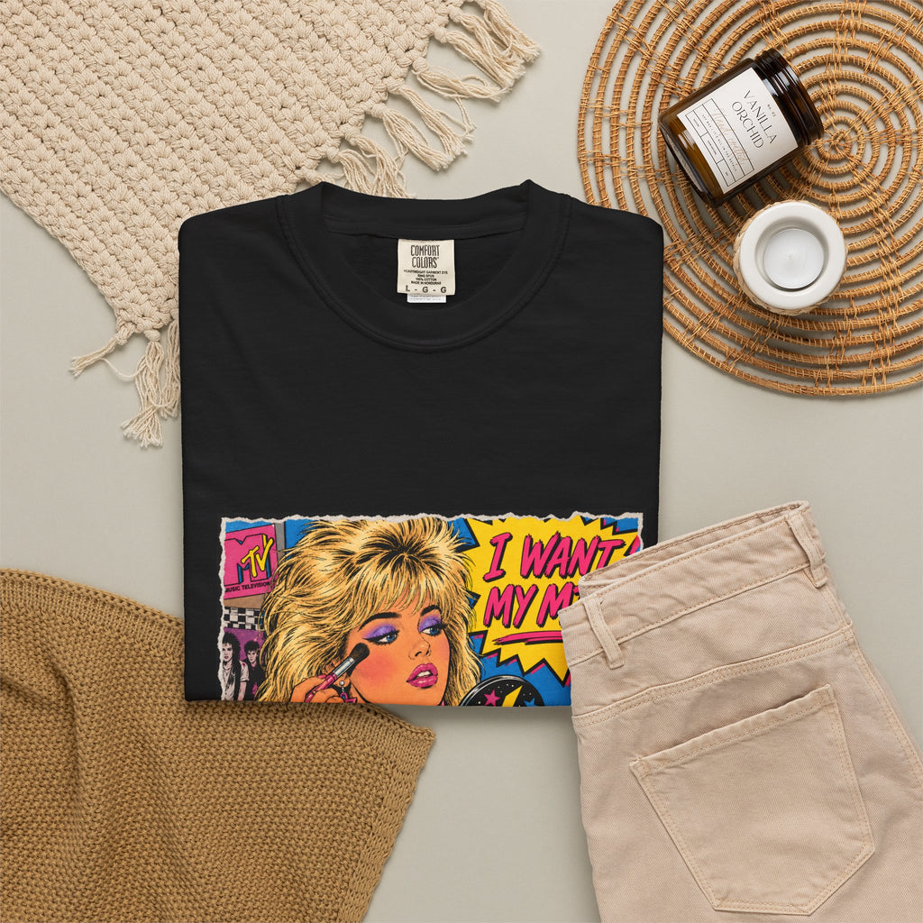 80s MTV Girl Graphic T-Shirt — Retro Makeup Vibes