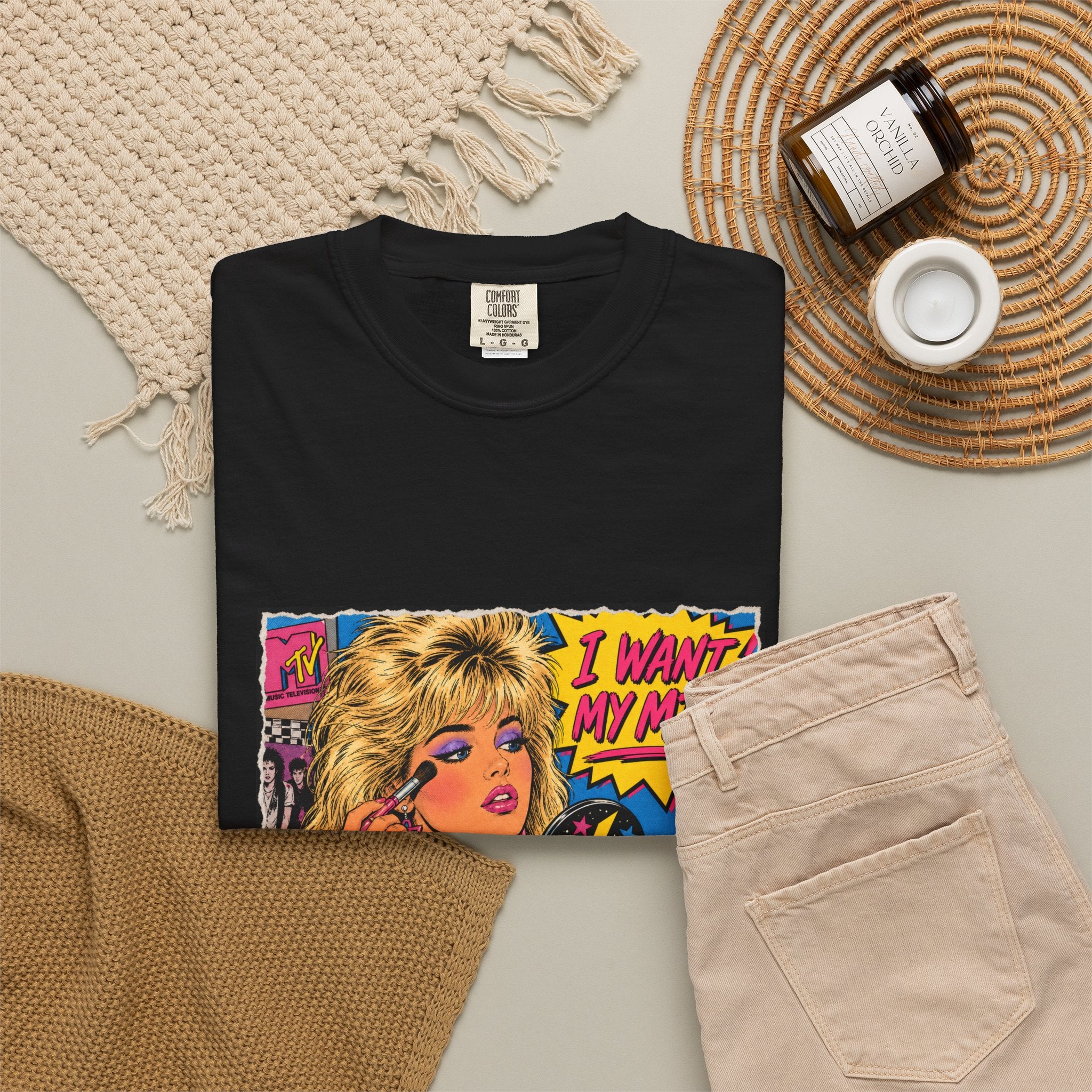80s MTV Girl Graphic T-Shirt — Retro Makeup Vibes