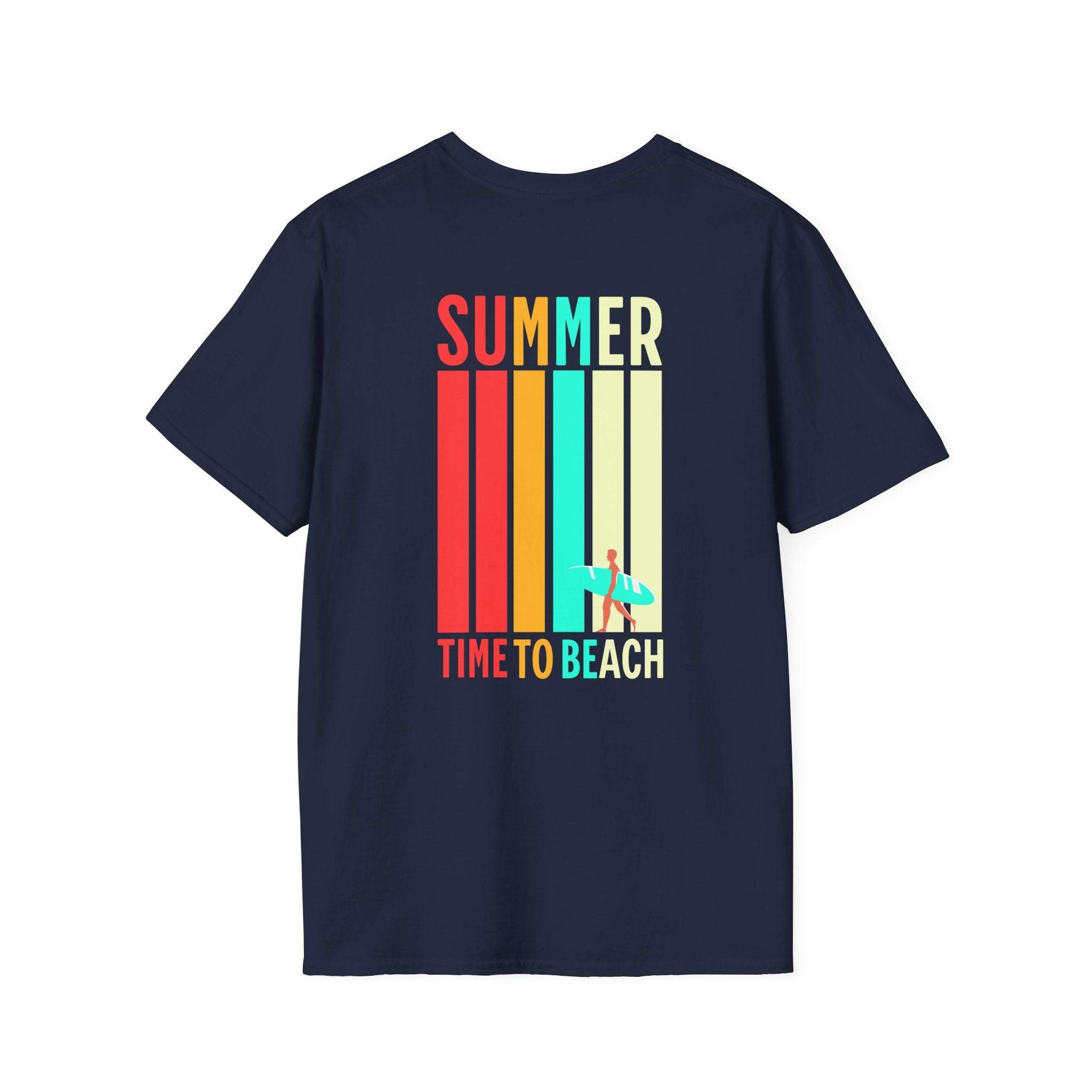 Men's ''time to beach'' Classic Black Tee - summer collection