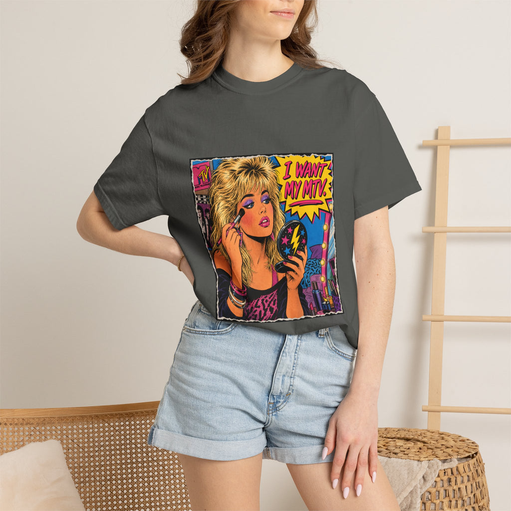 80s MTV Girl Graphic T-Shirt — Retro Makeup Vibes