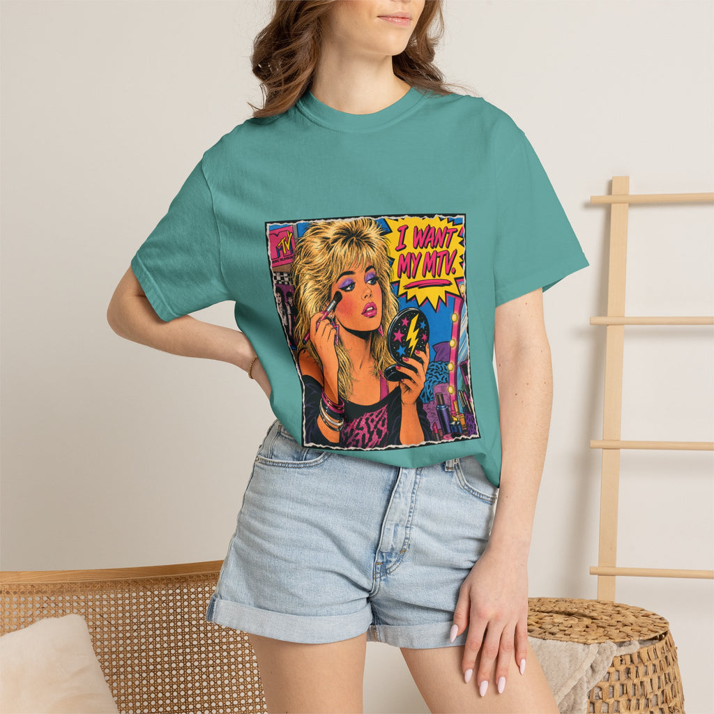 80s MTV Girl Graphic T-Shirt — Retro Makeup Vibes