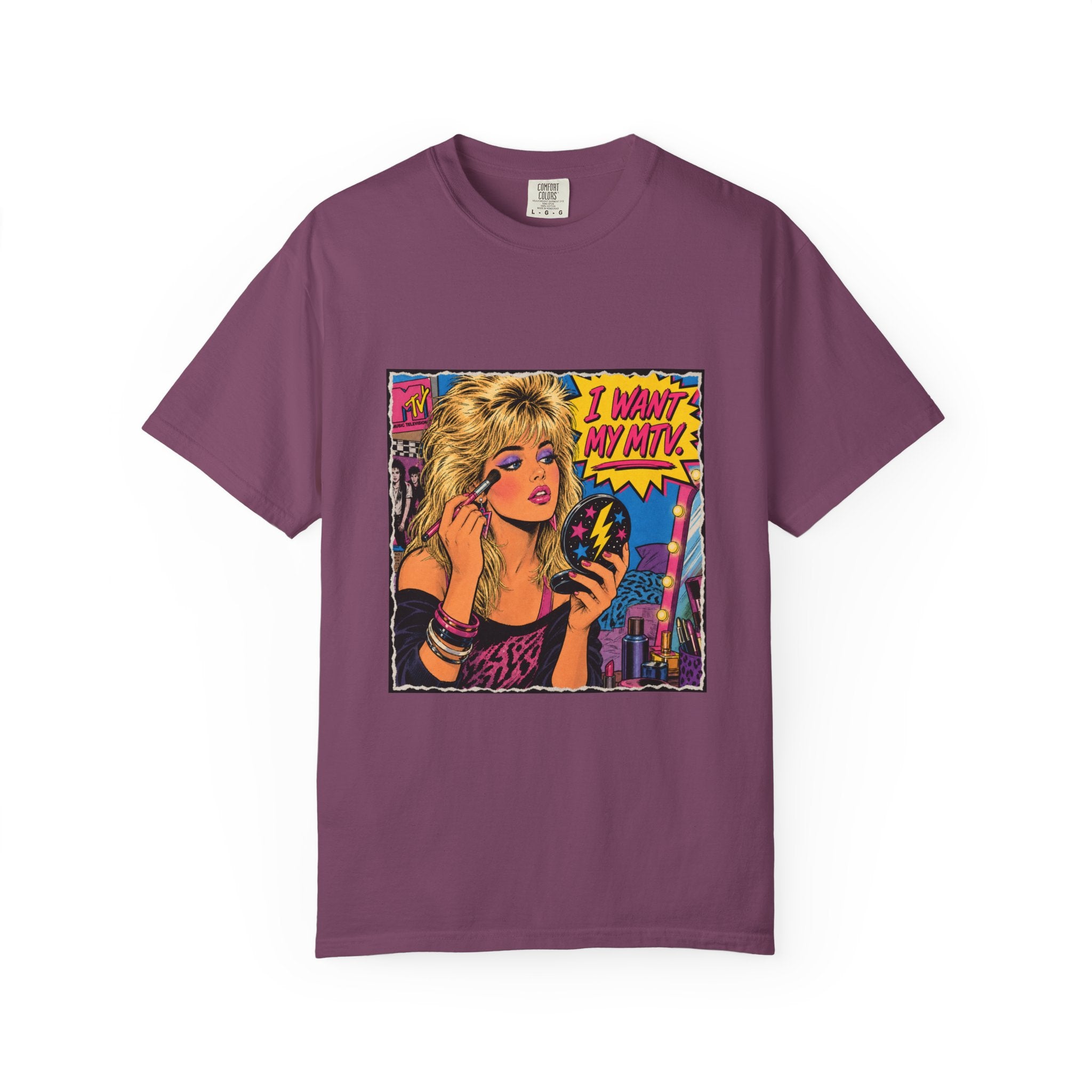 80s MTV Girl Graphic T-Shirt — Retro Makeup Vibes