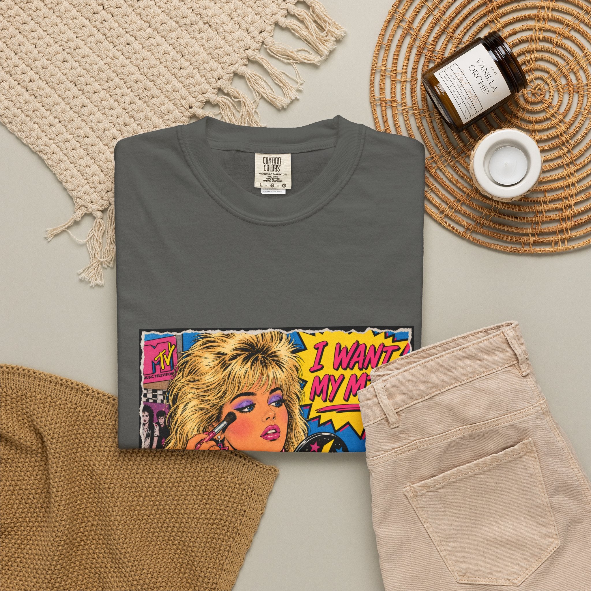 80s MTV Girl Graphic T-Shirt — Retro Makeup Vibes