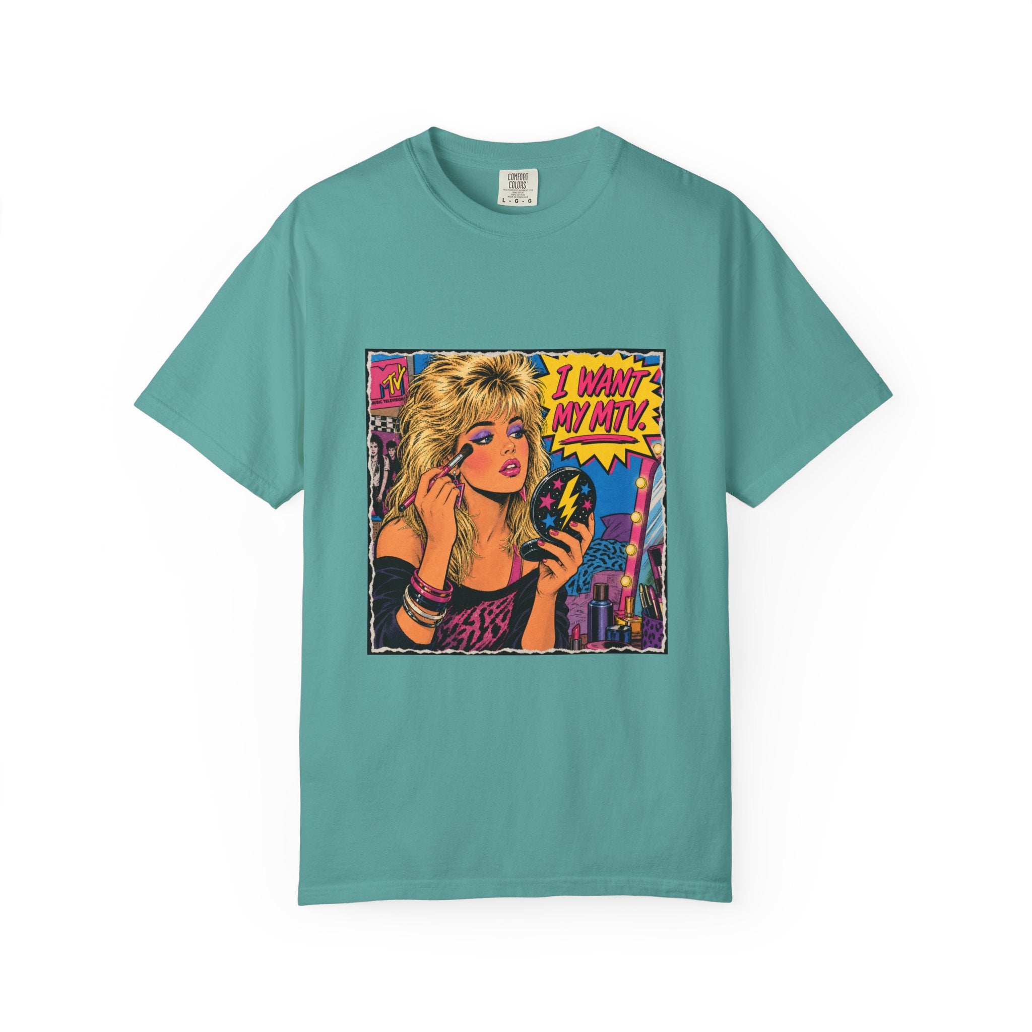 80s MTV Girl Graphic T-Shirt — Retro Makeup Vibes
