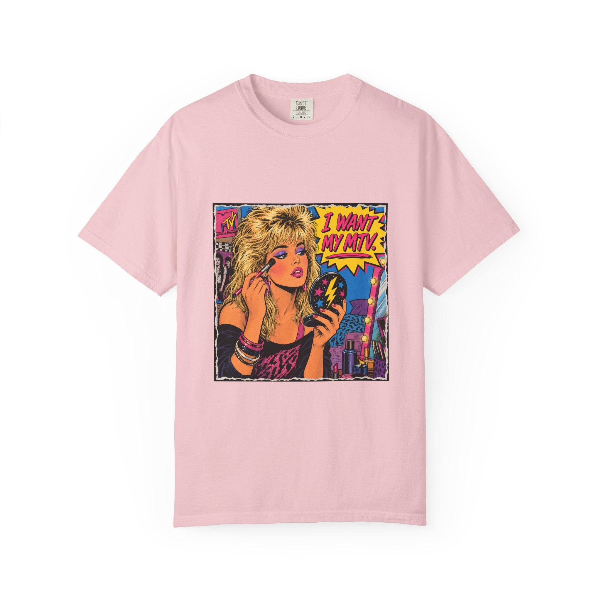 80s MTV Girl Graphic T-Shirt — Retro Makeup Vibes