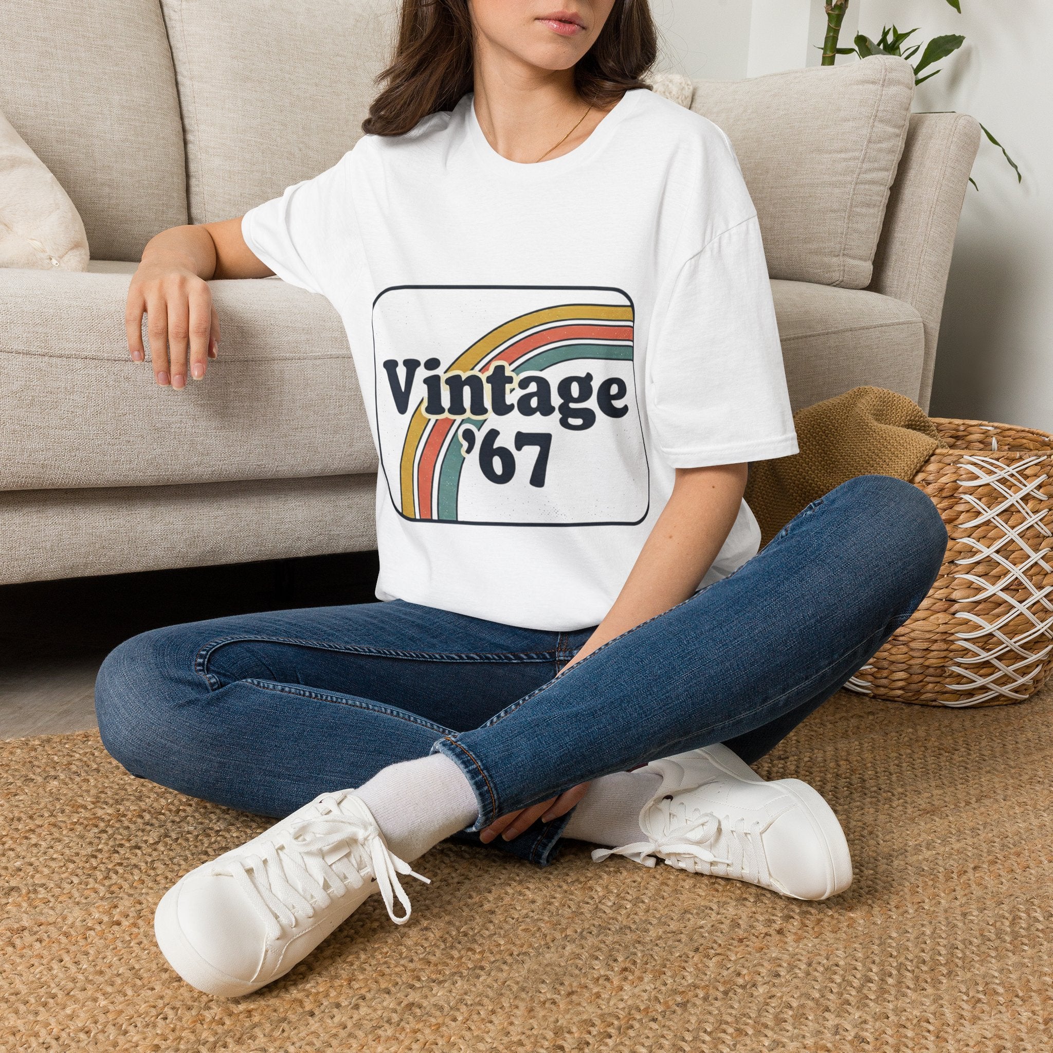 Vintage '67 T-Shirt — Retro Rainbow Graphic Tee