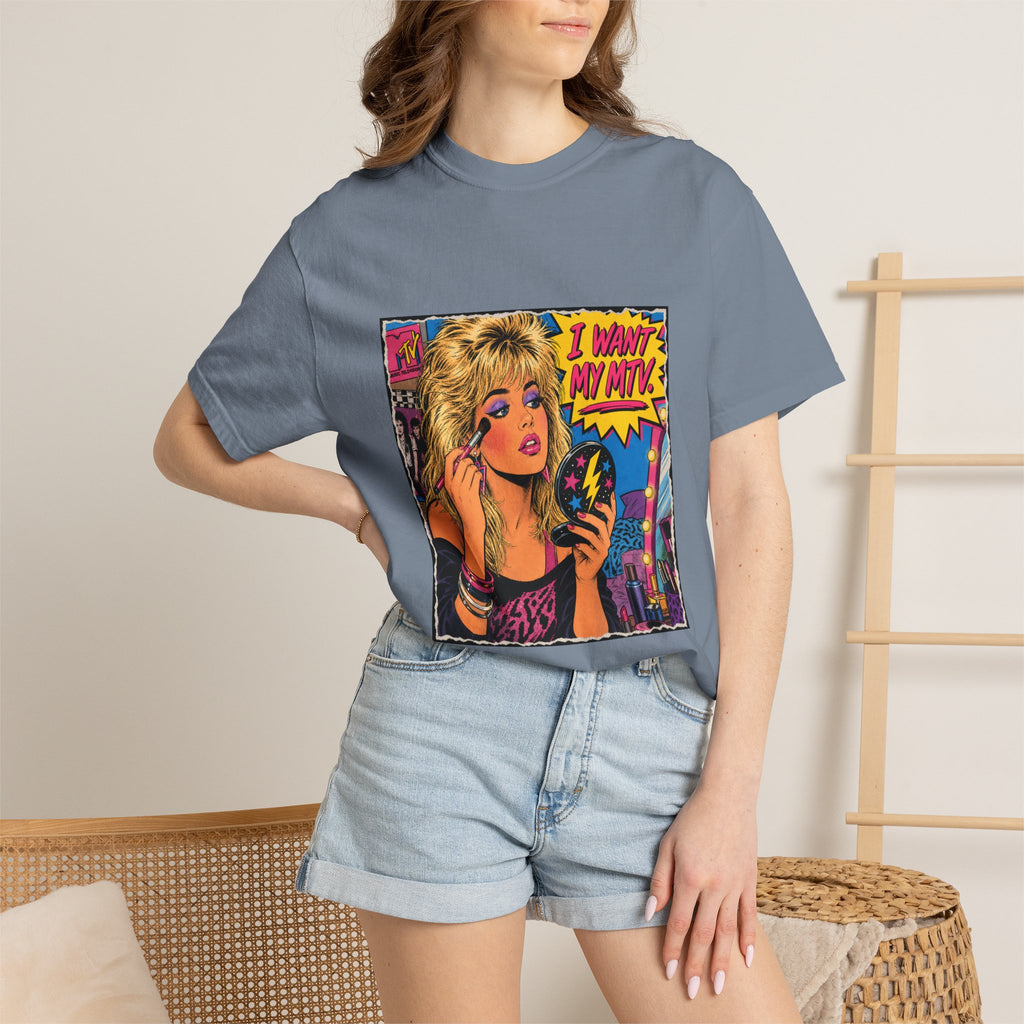 80s MTV Girl Graphic T-Shirt — Retro Makeup Vibes