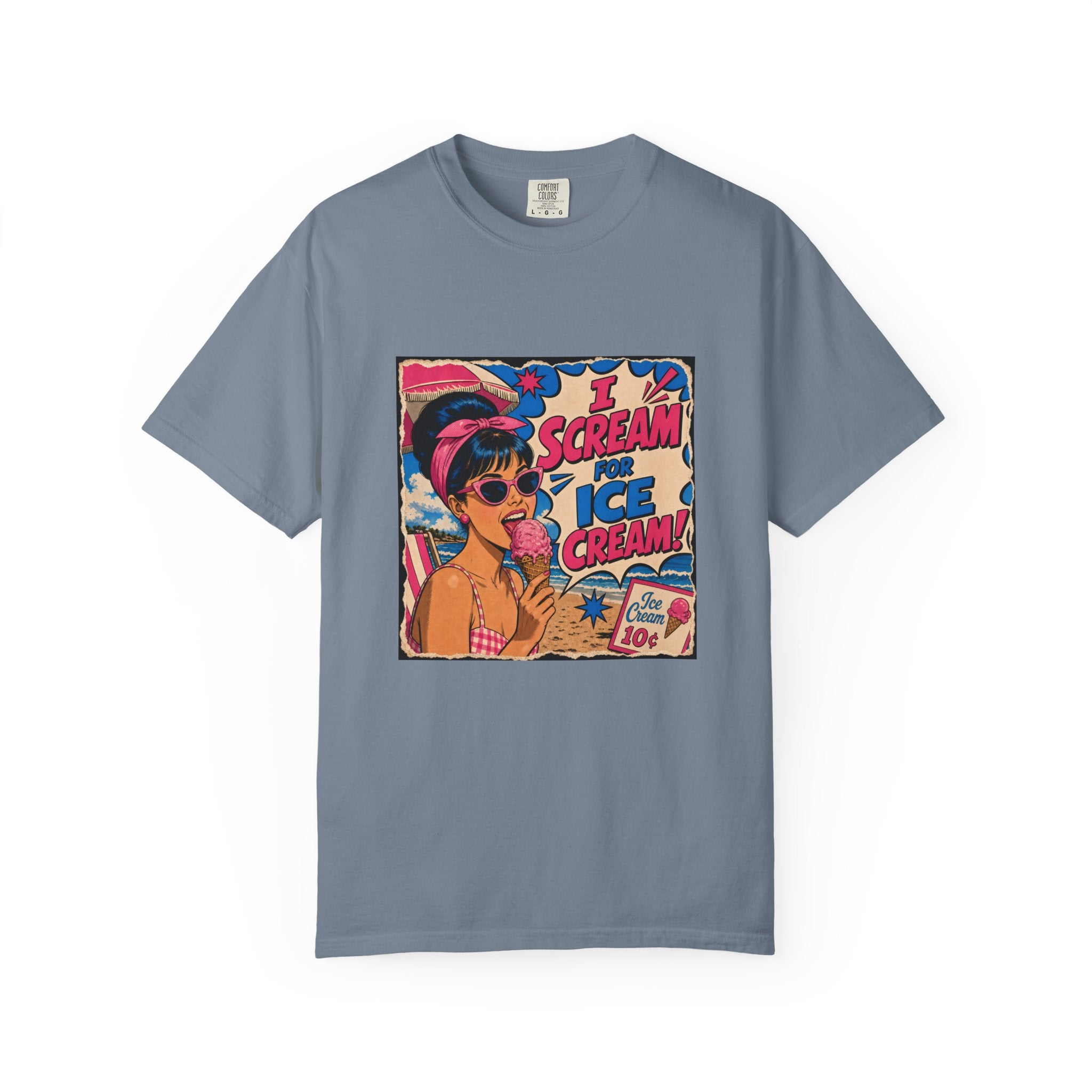 Pop Art Women's Tee- I Scream For Ice Cream Retro Graphic Tee