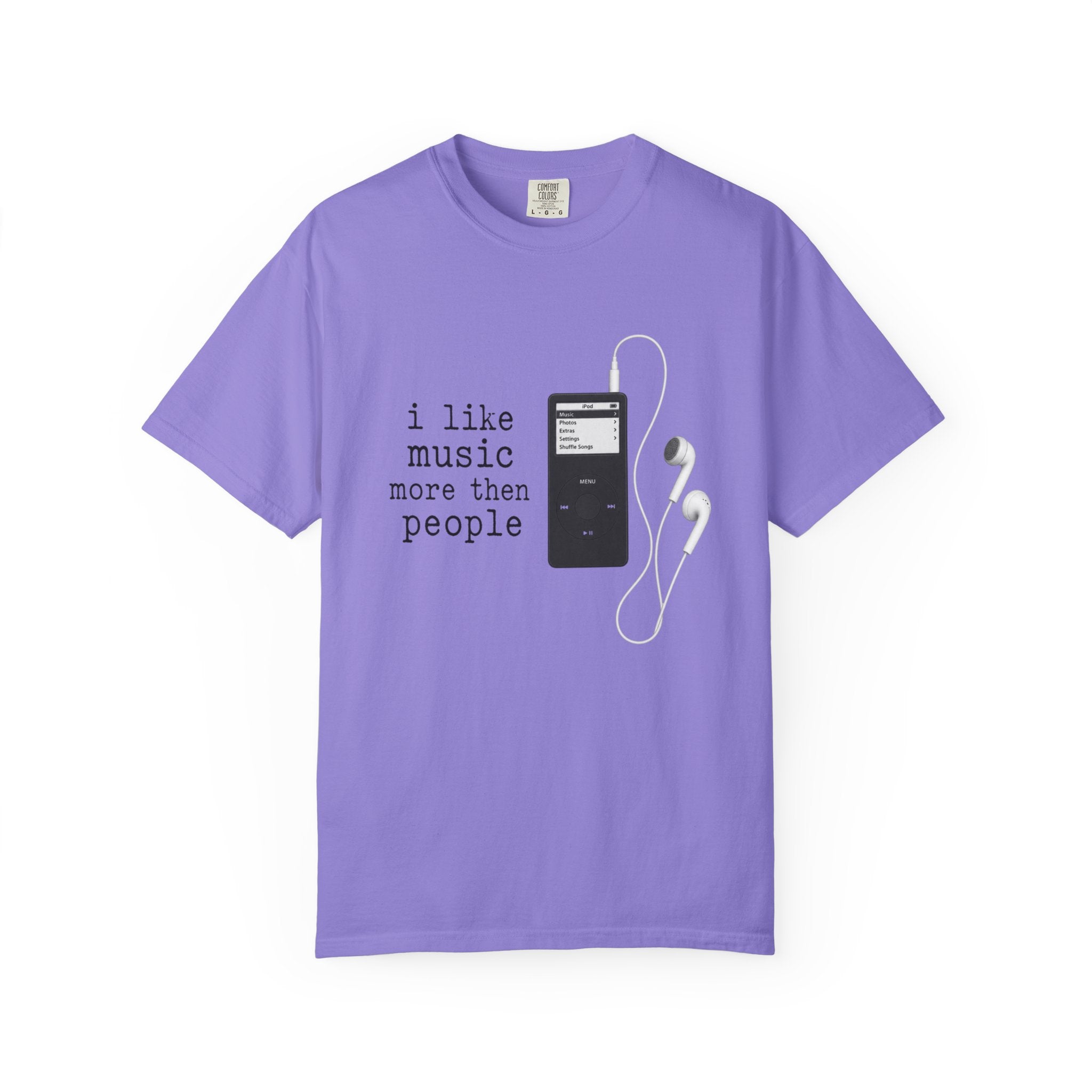 Music Lover T-Shirt — "I Like Music More Than People" Graphic Tee