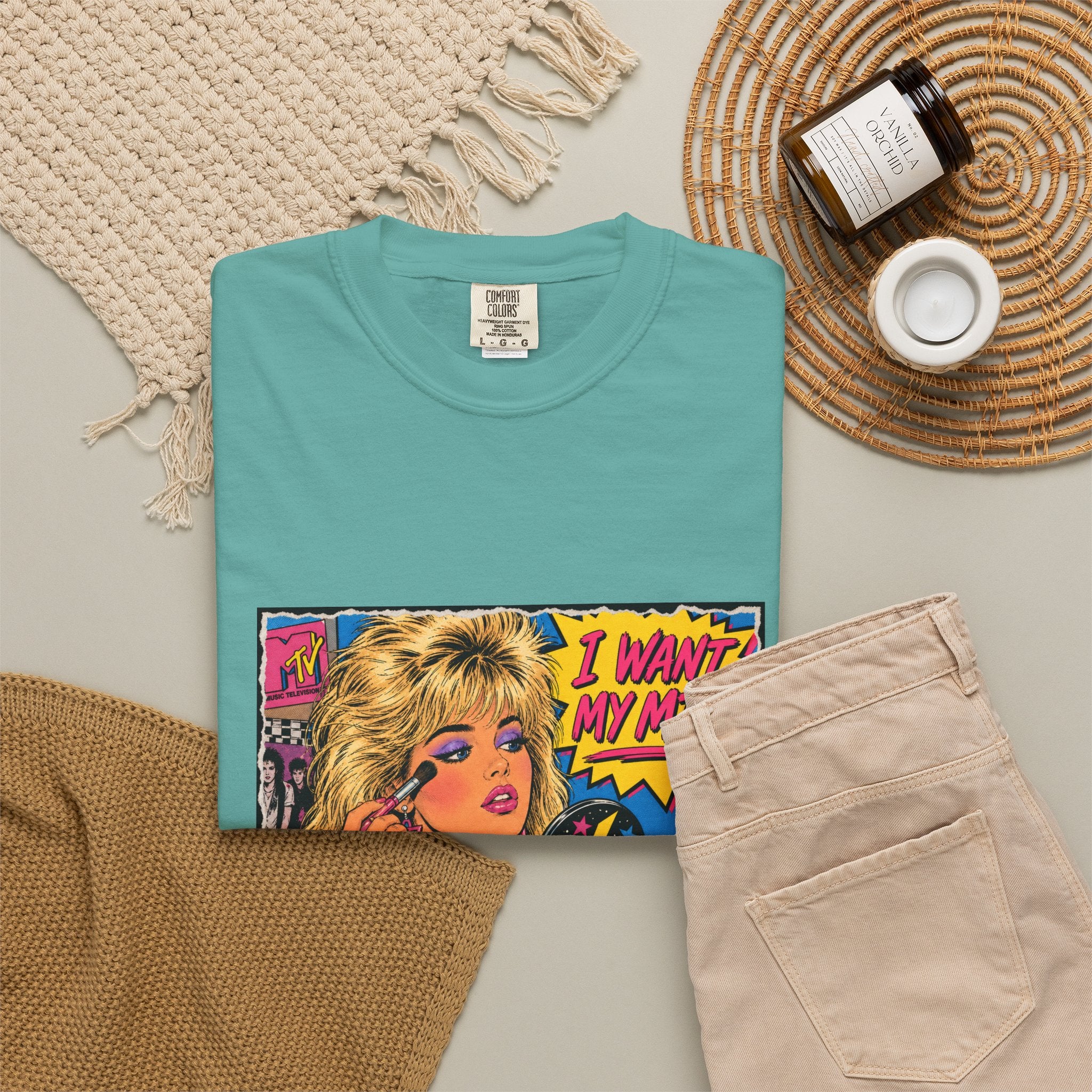 80s MTV Girl Graphic T-Shirt — Retro Makeup Vibes